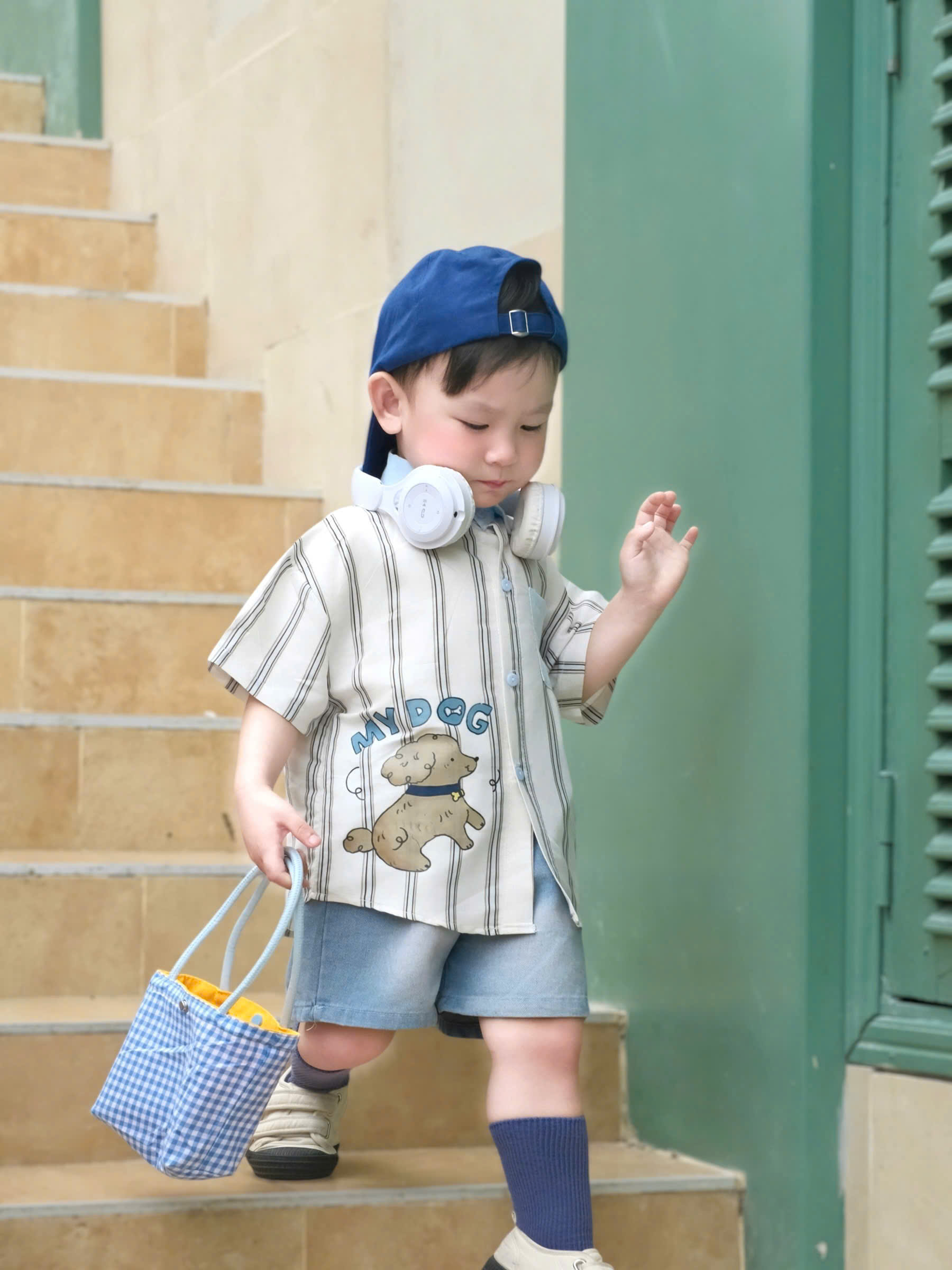 A72 BỘ SƠ MI SỌC CHÓ MY DOG - A108.330