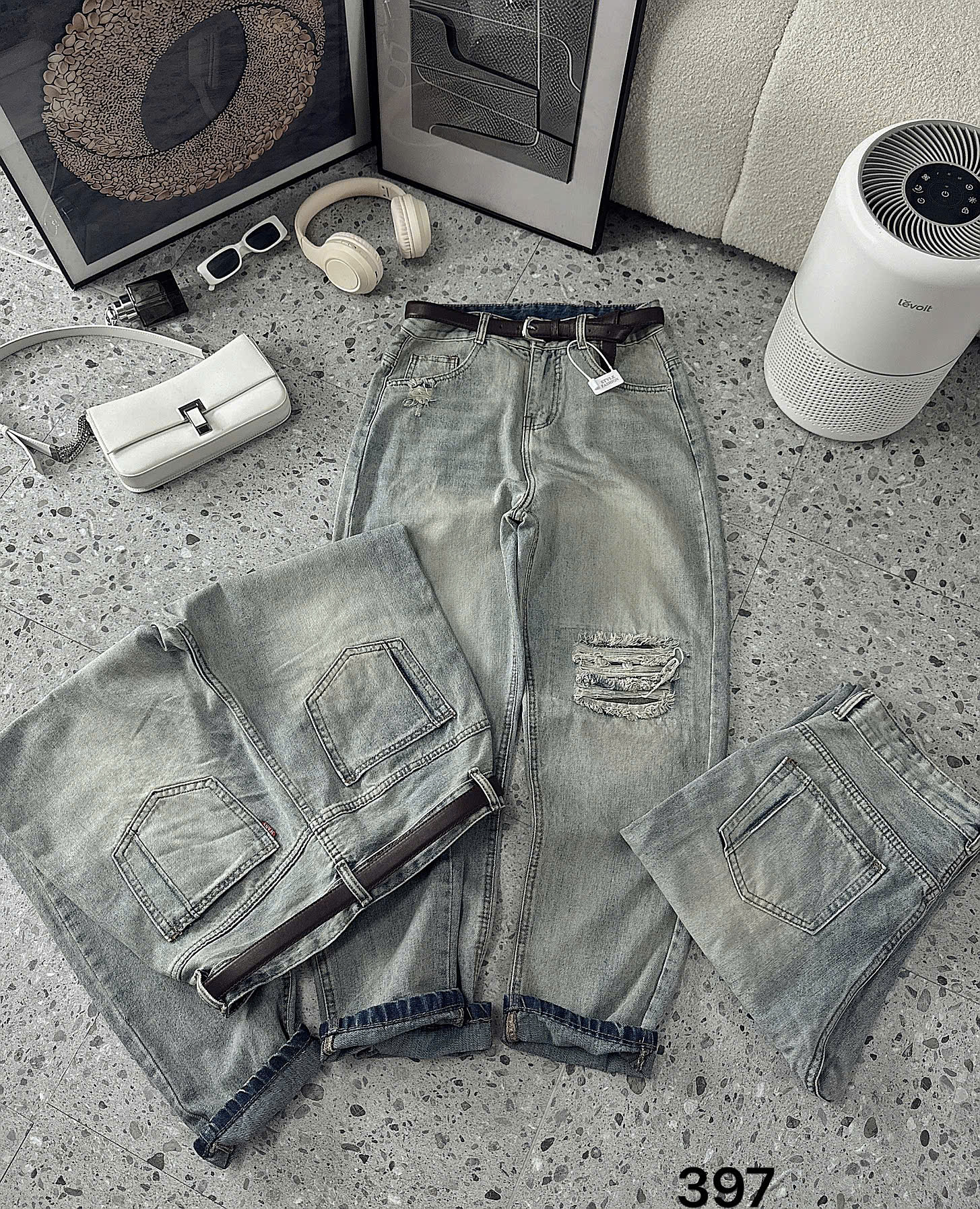 BIGSIZE-Quần baggy rách gối T- QJ397_thumbnail_2