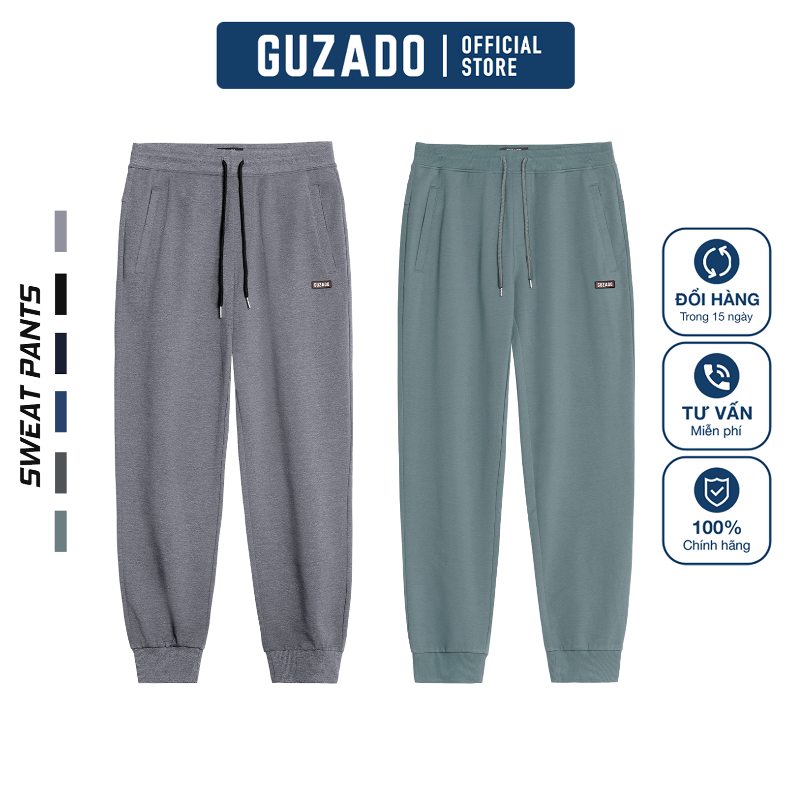 Quần Nỉ Nam GUZADO Giữ Nhiệt Tốt, Vận Động Dễ Dàng GQN01_thumbnail_0