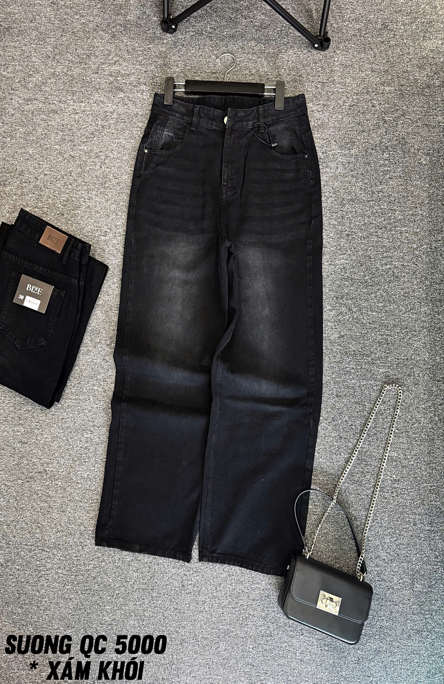 Quần jean ống suông lưng cao basic mới bigsize QJ5000 dành cho nàng béo mập từ 55-90kg_thumbnail_12