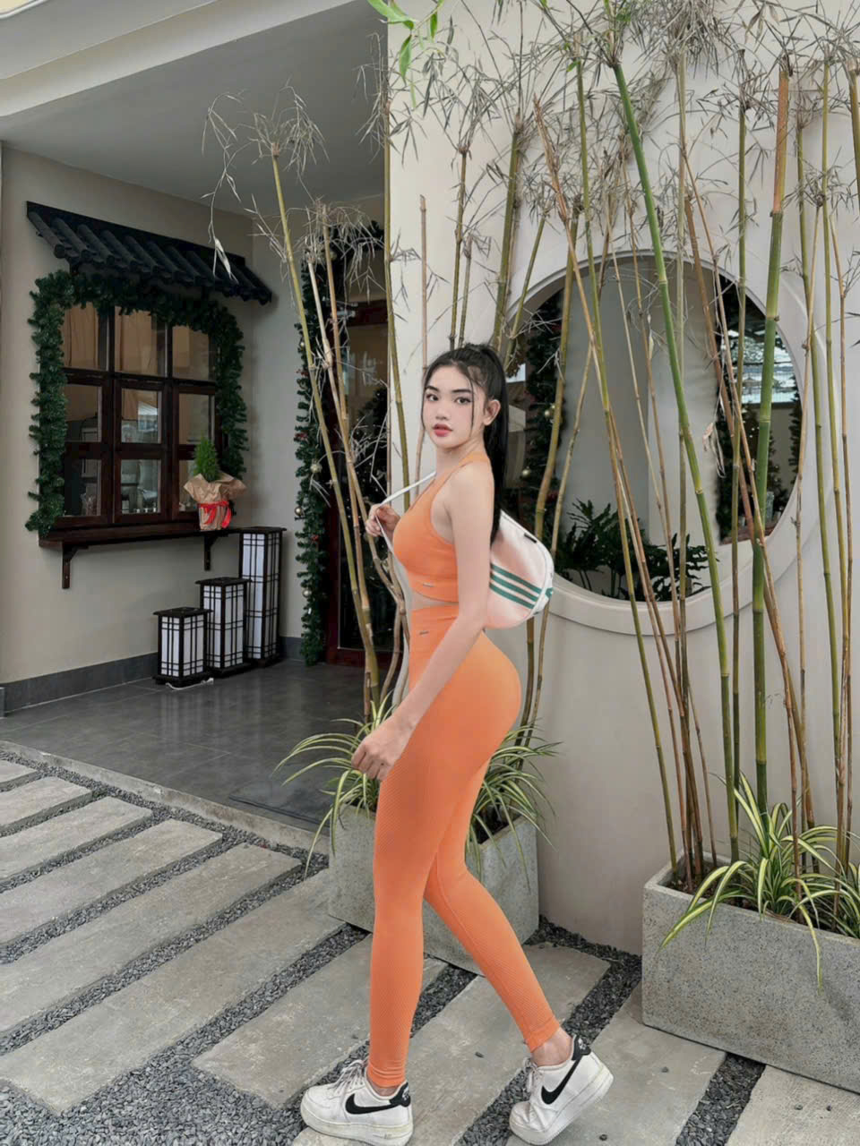 Bộ Quần Áo Thể Thao Tập Gym Yoga Nữ Dáng Dài Ba Lỗ Basic, Chất Dệt Mềm Mịn_thumbnail_18