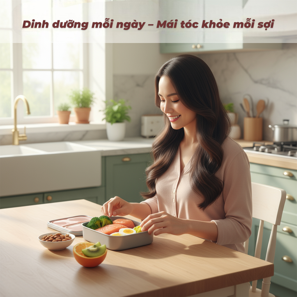 Dinh dưỡng cho mái tóc chắc khỏe – Ăn gì để tóc không rụng?
