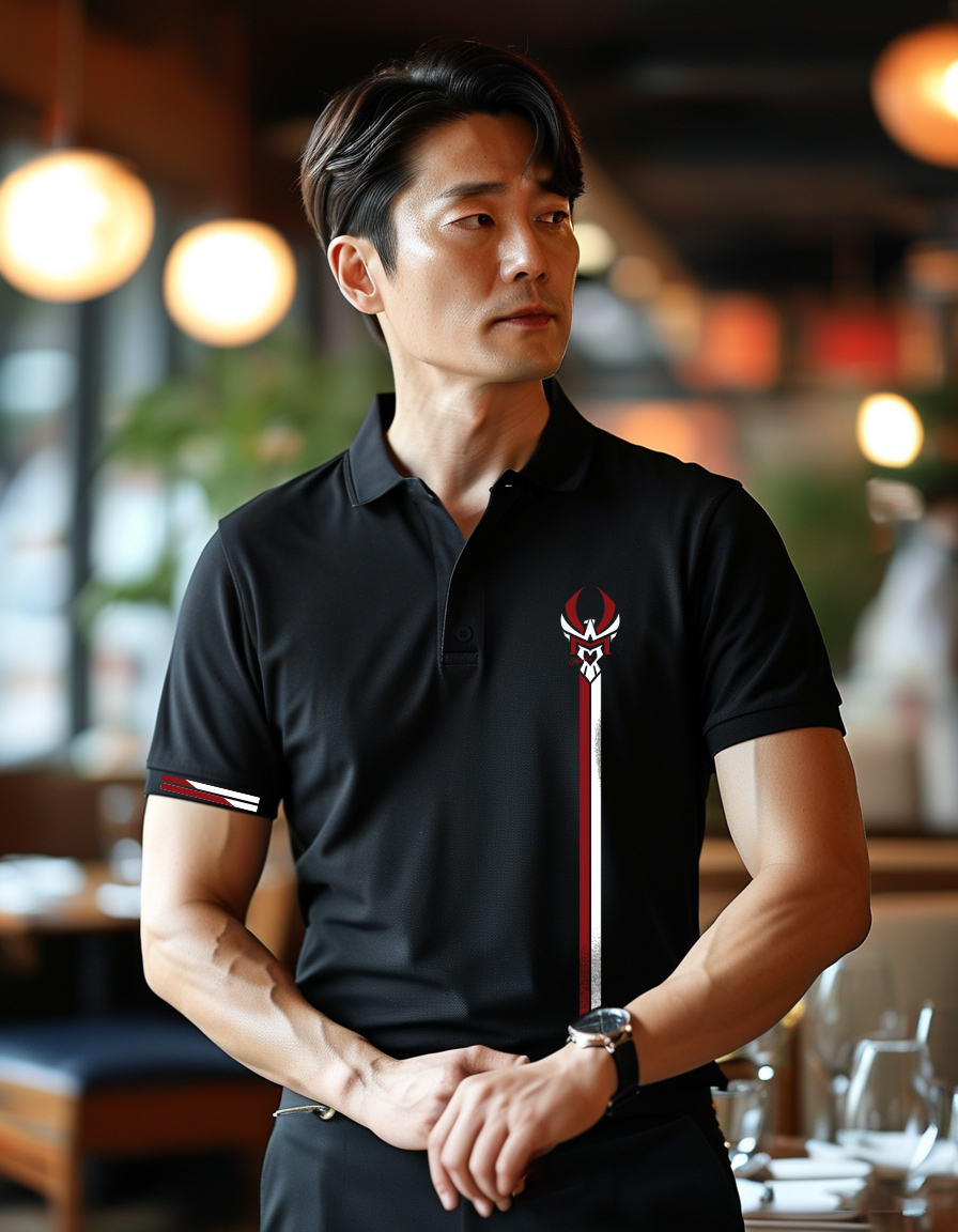 Áo polo nam form vừa 1866 Miucho Iconic vải cá sấu đứng form thoáng mát in artwork_thumbnail_3