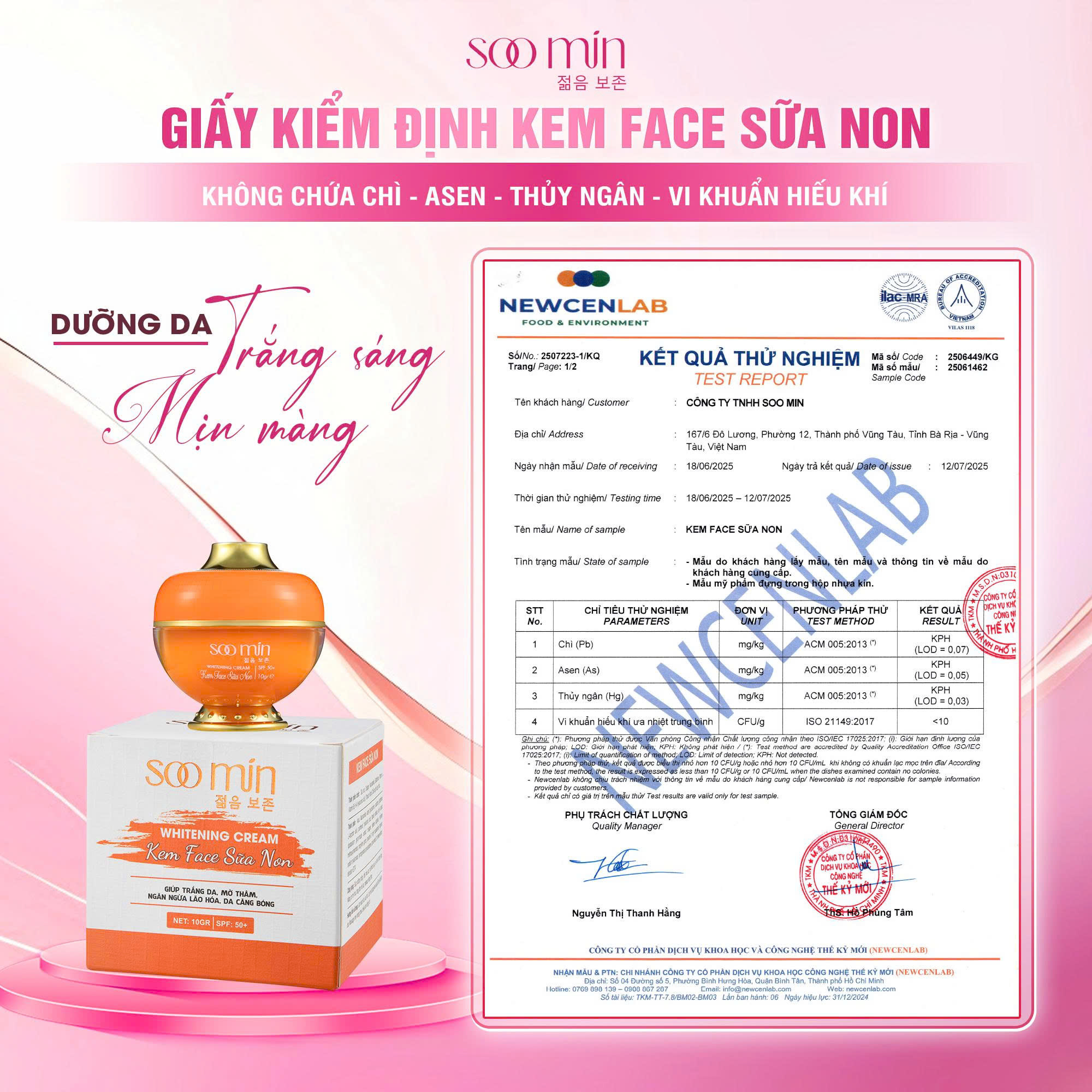 Kem Face Sữa Non SooMin – Dưỡng Trắng Da, Mờ Thâm, Căng Bóng Tự Nhiên_thumbnail_2