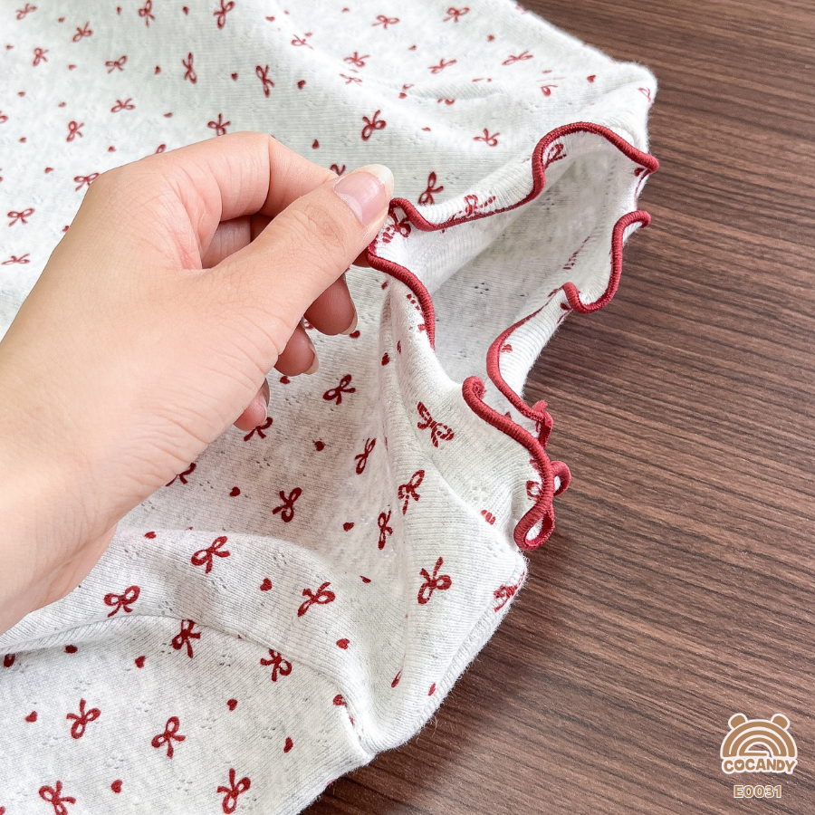 Set áo dài ĐỎ yếm hoa nhí cổ viền bèo_thumbnail_5