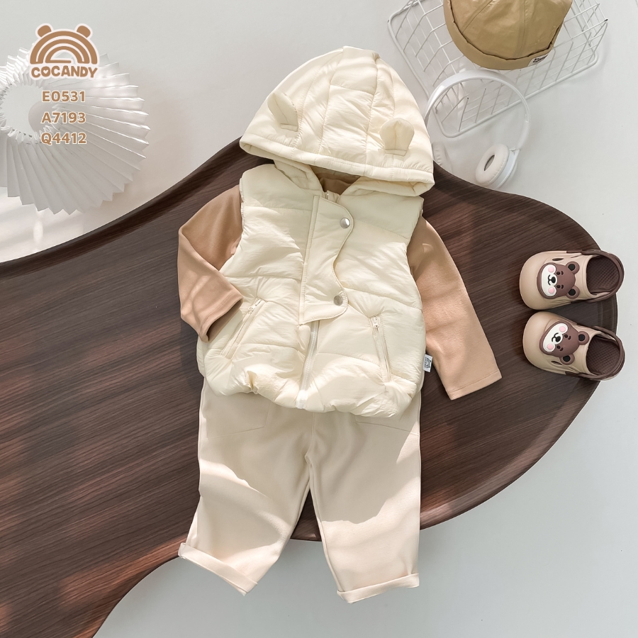 Áo gile phao BE phối tai 2 túi khoá_thumbnail_1