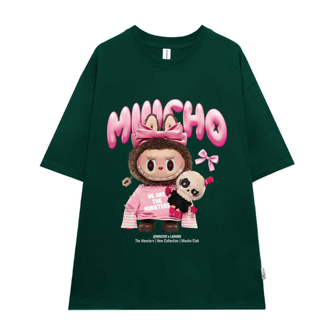 Áo thun labubu form rộng hottrend ATD1269 Miucho vải cotton thoáng mát cổ tròn in mix_thumbnail_19