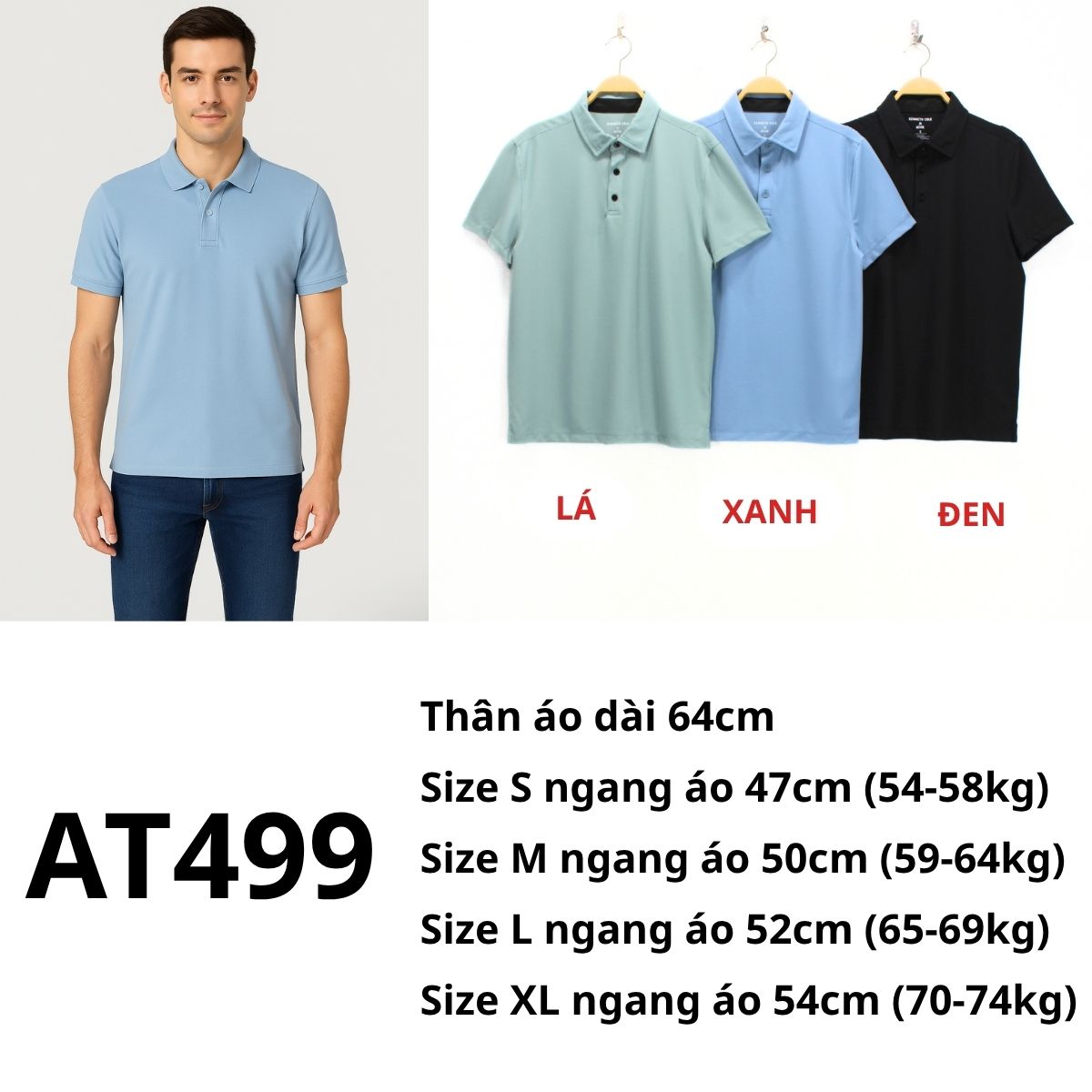 AT499 ÁO THUN POLO NAM