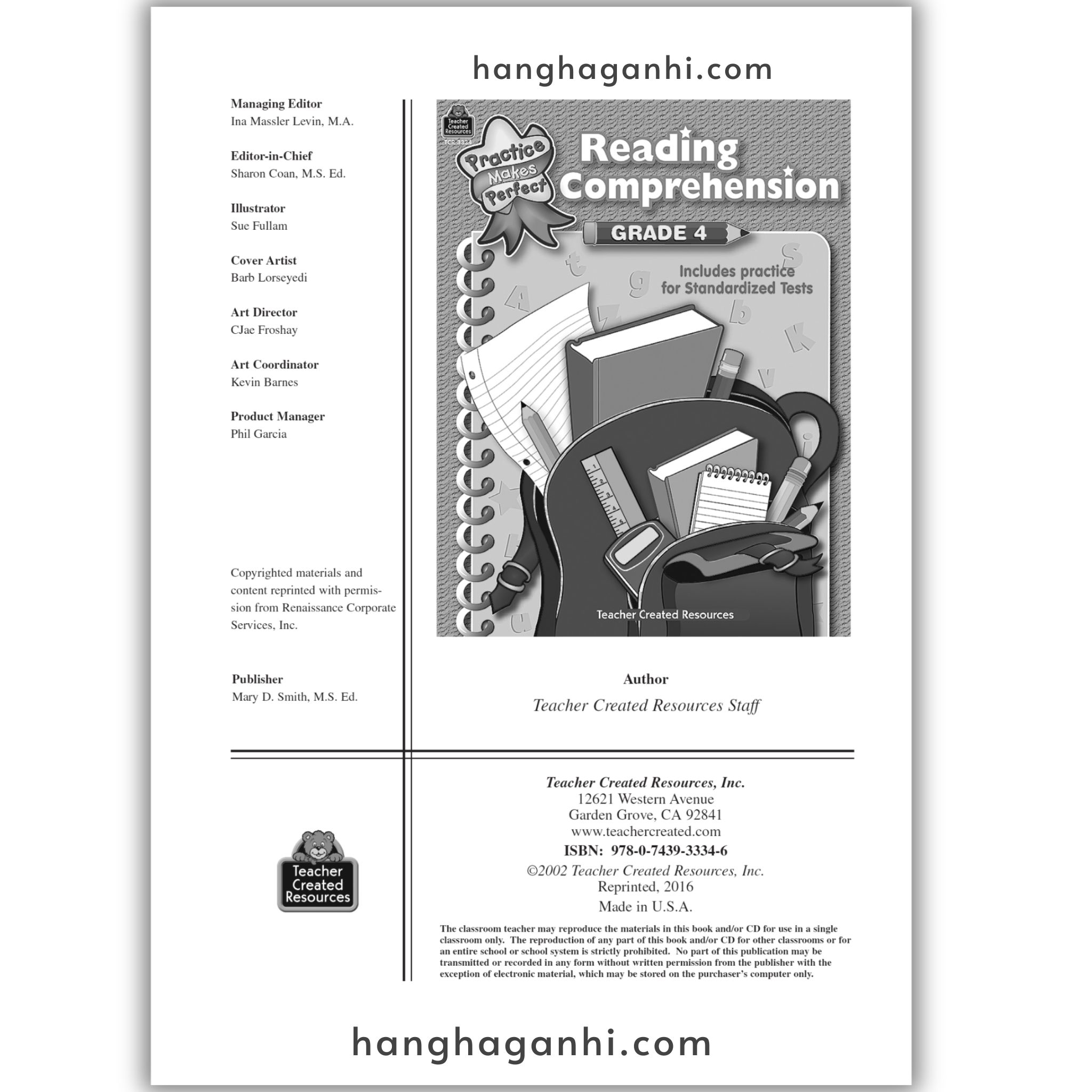 Reading Comprehension Grade 4 Teacher Created Resources, sách đọc hiểu lớp 4_thumbnail_2