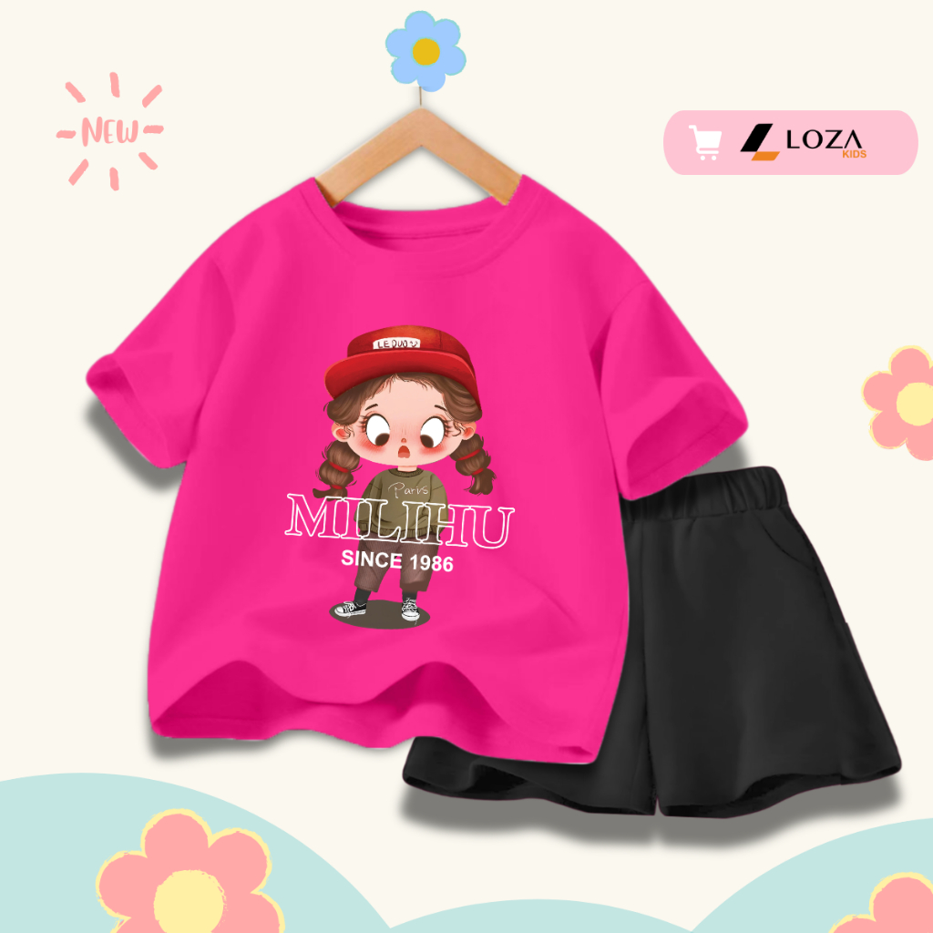 Đồ bộ cho bé gái in hình 'Bé gái Milihu' -  Loza Kids SB357_thumbnail_0