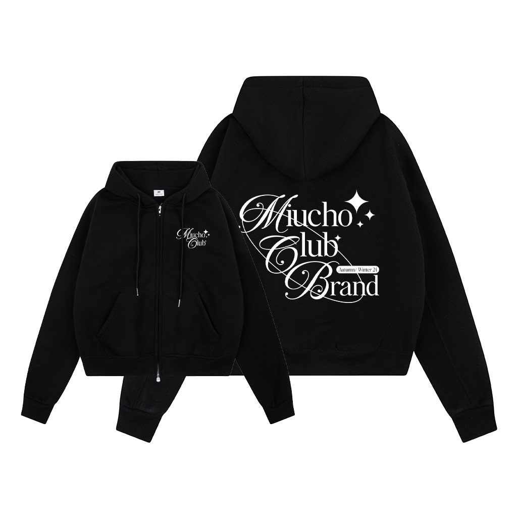 Áo hoodie zip form boxy local brand vải nỉ bông dày dặn khóa kéo  HXD1590 Miucho in typography_thumbnail_2