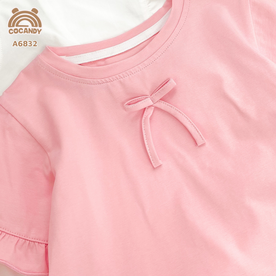 Áo cộc HỒNG tay bèo có nơ_thumbnail_3