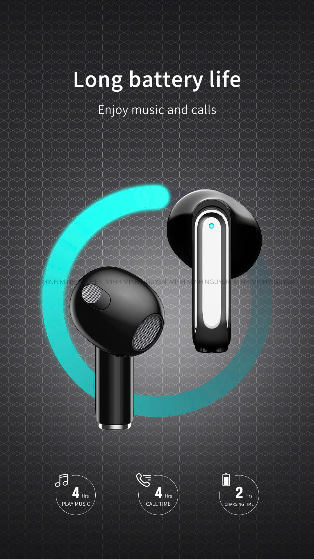 Tai nghe Bluetooth Recci - REP-W52-RED & TARNISH_thumbnail_2