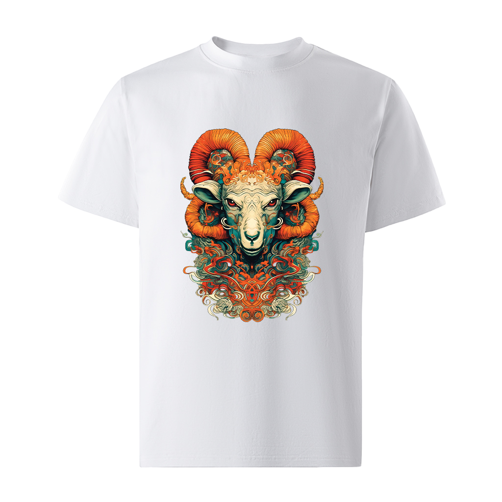 Áo thun nam form rộng 12 con giáp tuổi Mùi ATD484 Miucho Iconic cotton cổ tròn in graphic_thumbnail_0