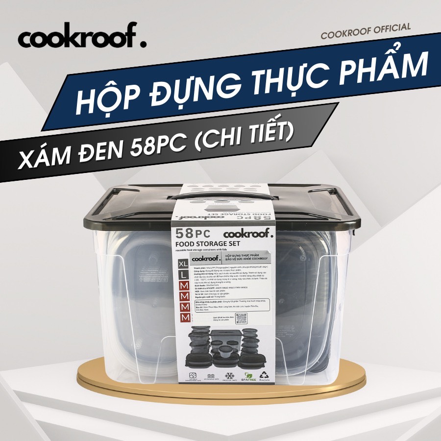 HỘP ĐỰNG THỰC PHẨM COOKROOF - FREESHIP