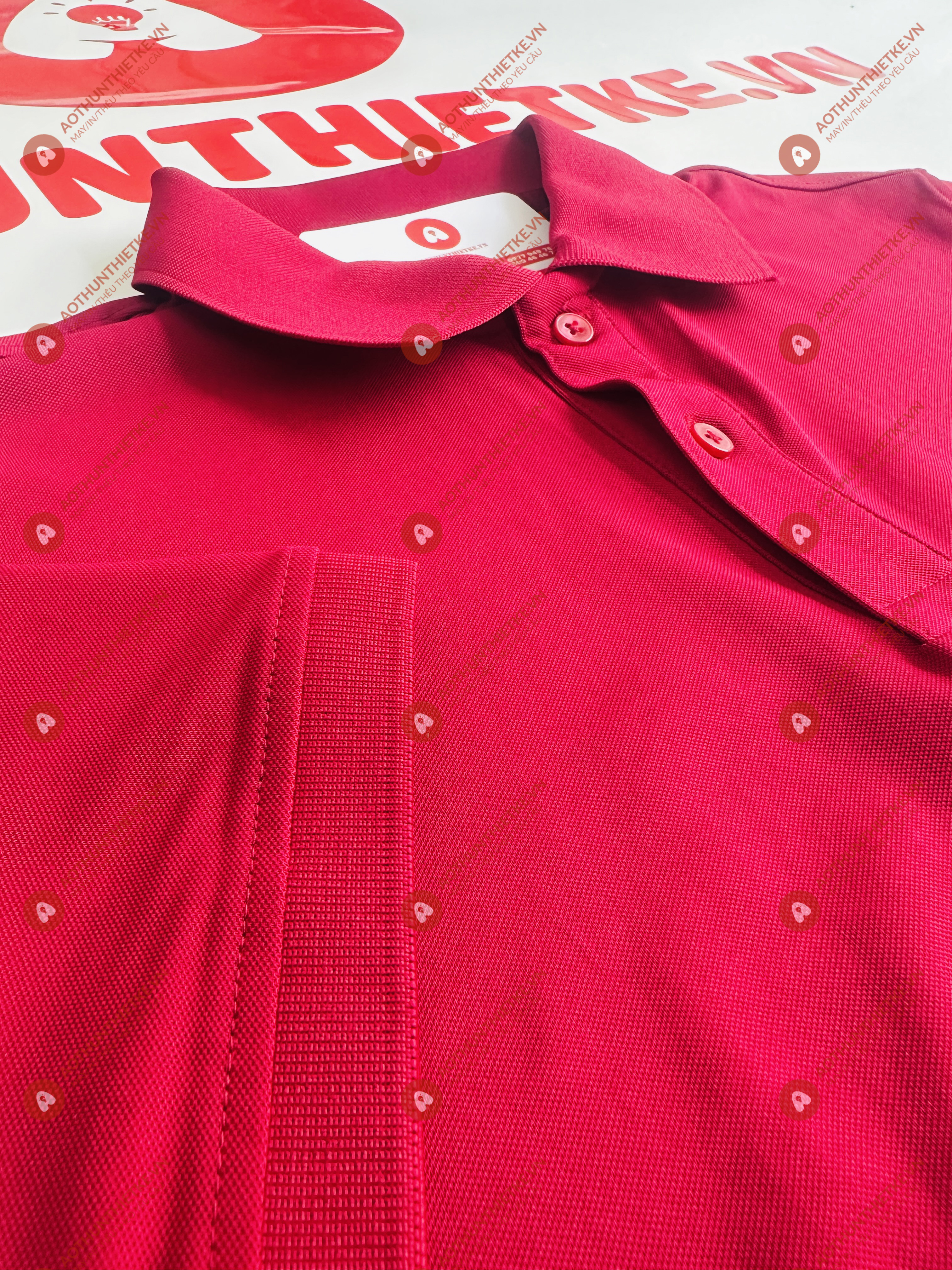 Áo Đồng Phục Polo Basic Đỏ Đô_thumbnail_2