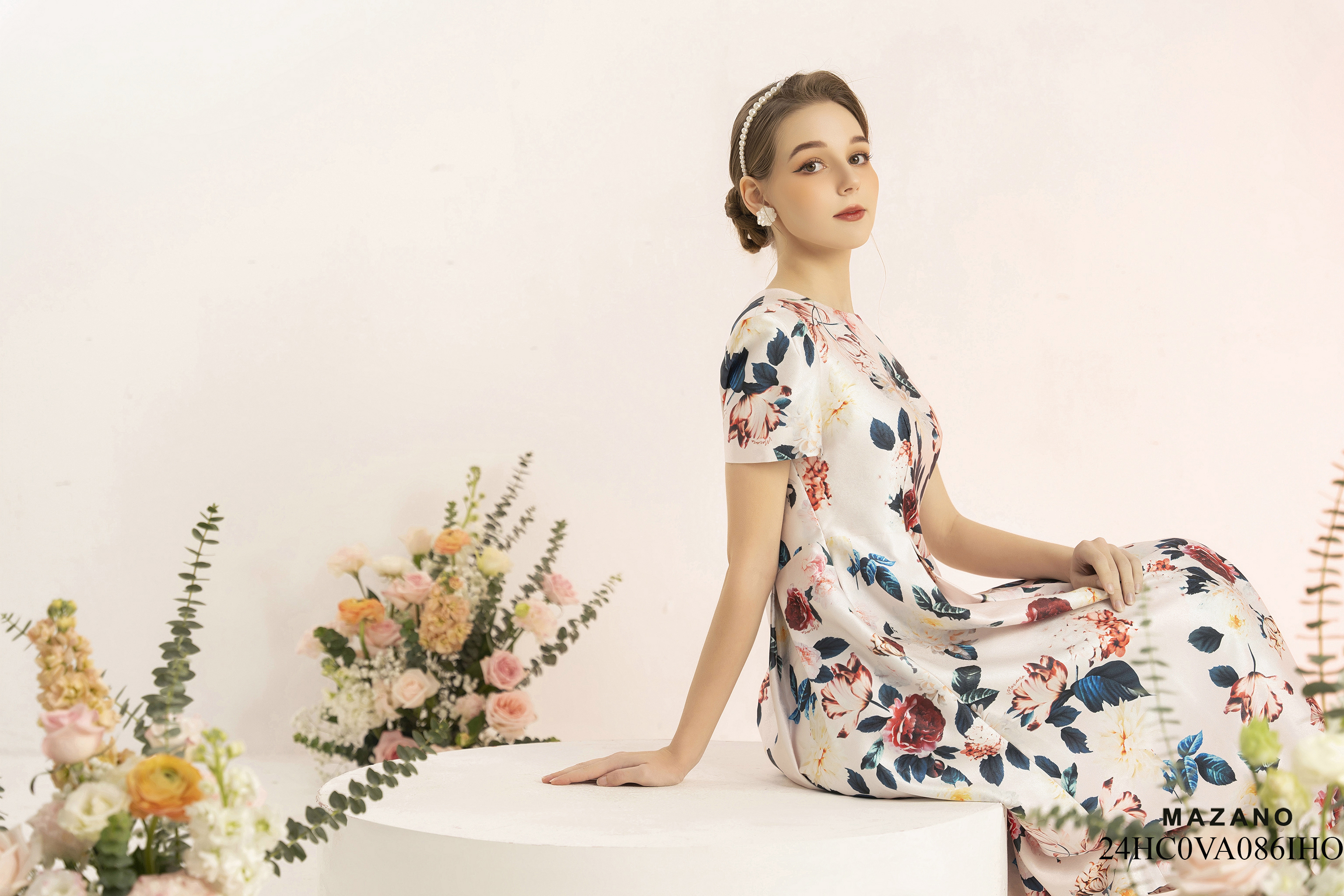 Đầm thân ôm chân xếp ly in họa tiết sang trọng_thumbnail_2