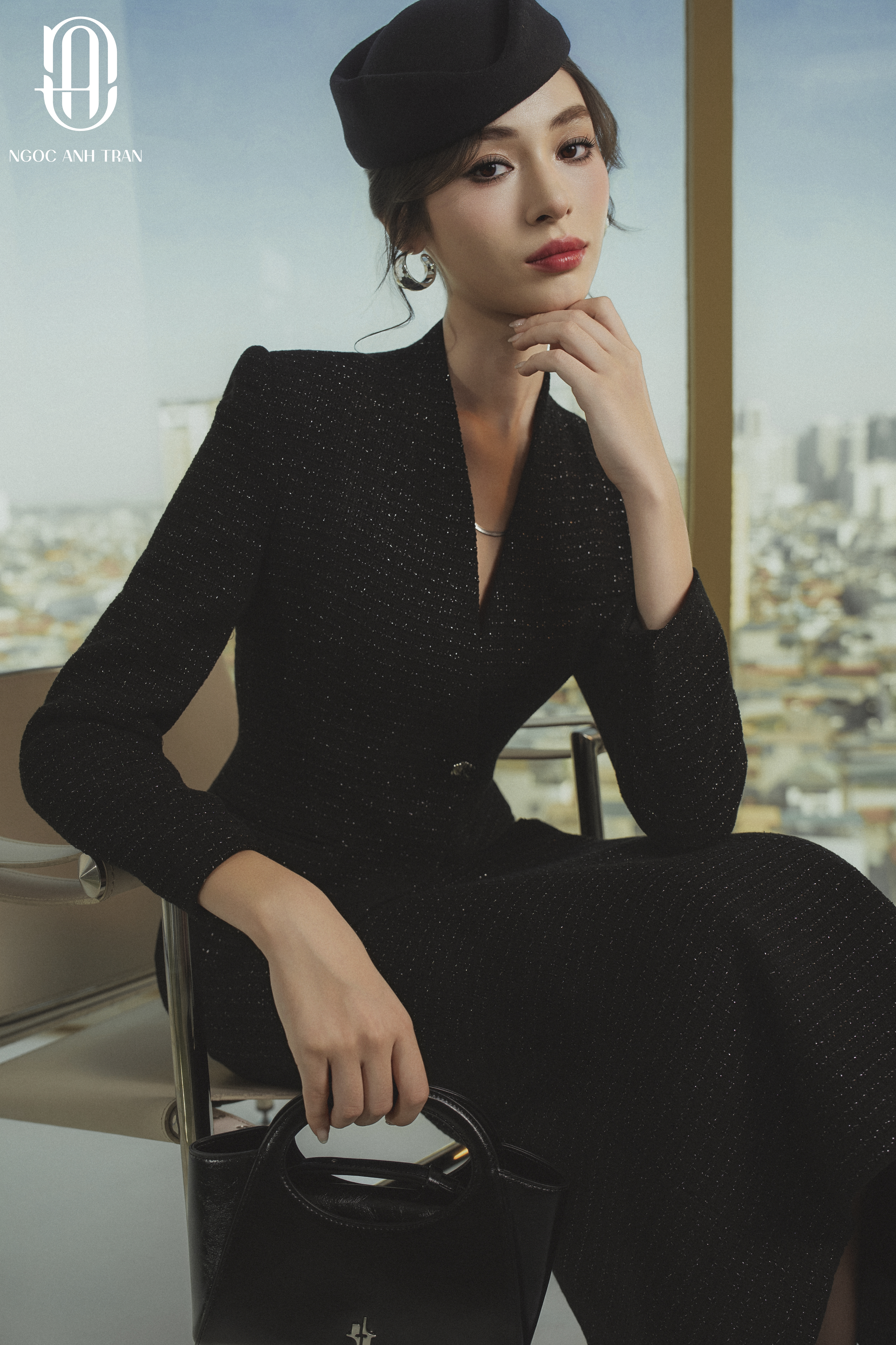 CV059 - Chân váy dạ đen