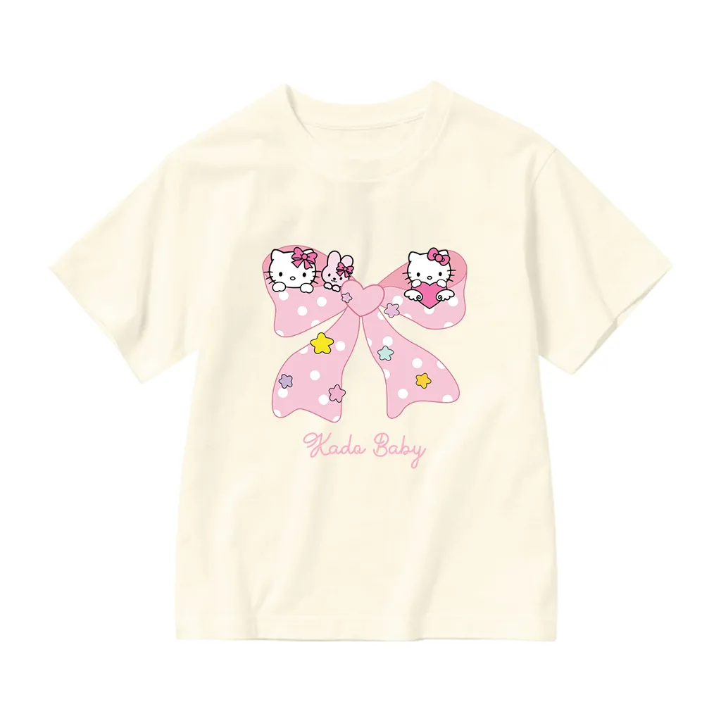 Áo thun bé gái form rộng Kado vải cotton thoáng mát mềm mại Hello Kittie hình nơ siêu cute 2881_thumbnail_12
