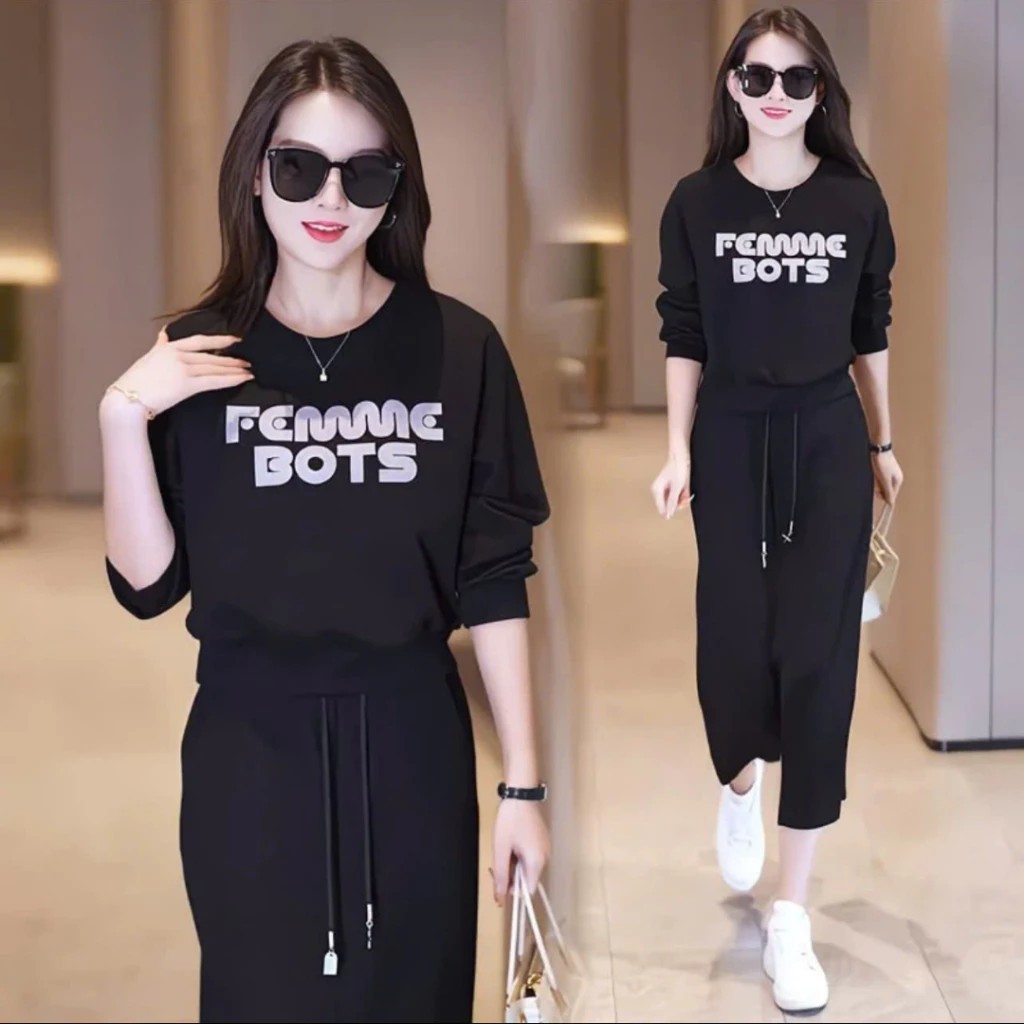 Sét Bộ Nữ Thiết Kế Thiết Kế Mới Lạ ,Chất Vải Len Tăm Cao Cấp Mặc Mát Mẻ Thoải Mái_thumbnail_1