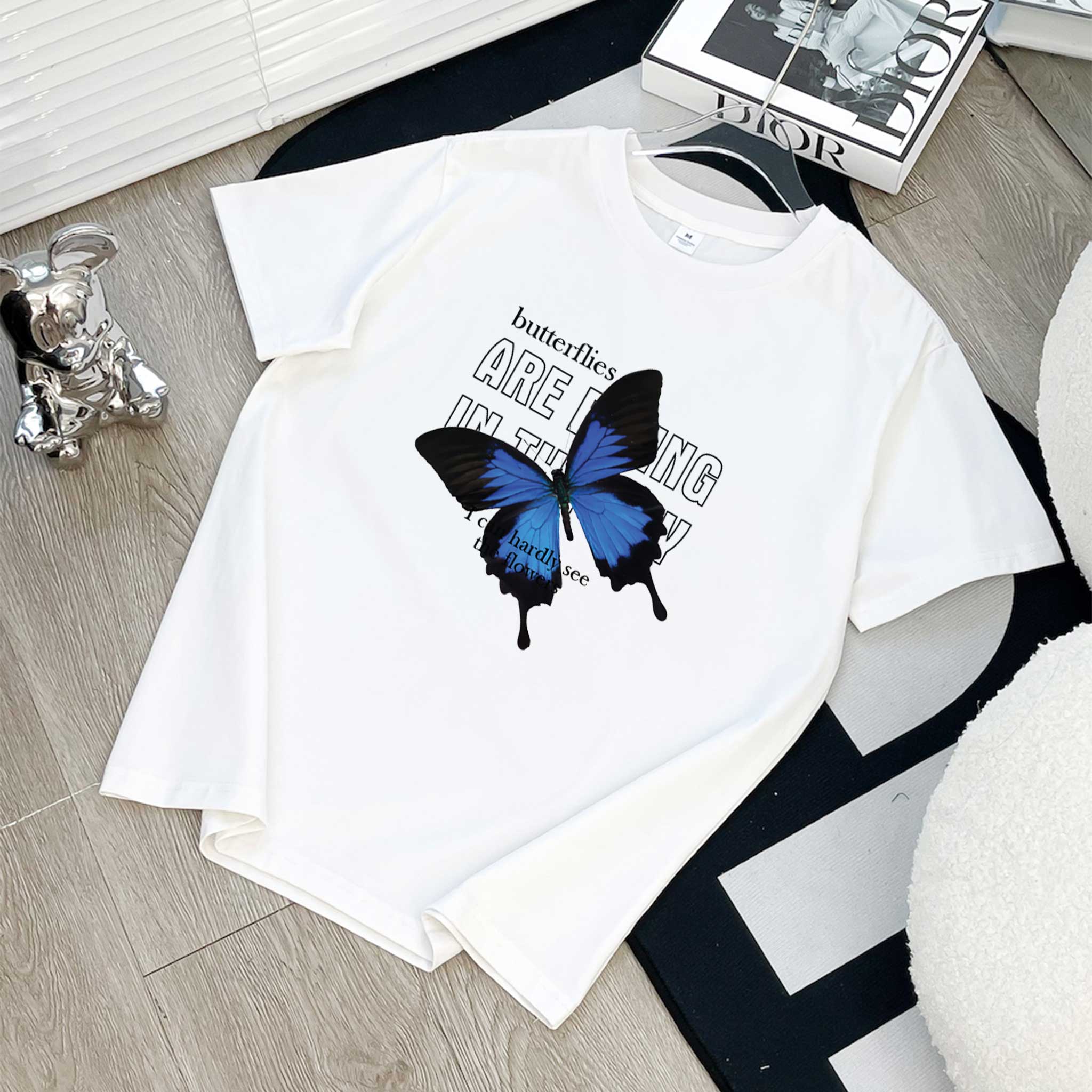 Áo thun nữ form vừa regular nhiều màu sắc ARD1489 Miucho Chic vải cotton cổ tròn in graphic_thumbnail_2