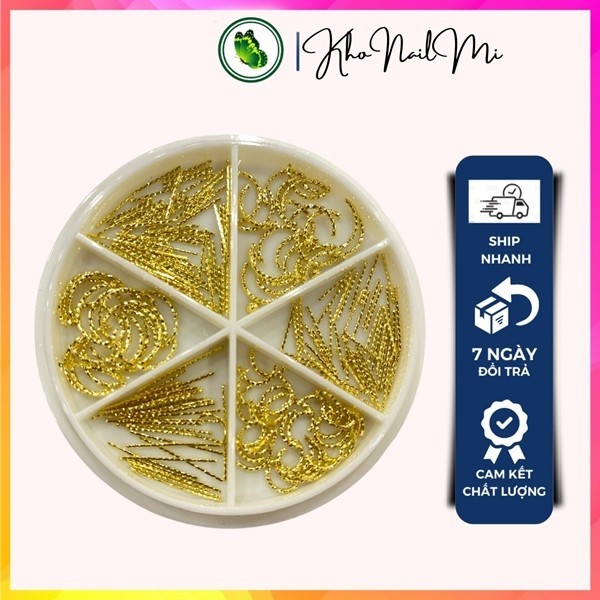 Set phụ kiện - SP063004 - đính trang trí Nail - cong và thẳng xoắn