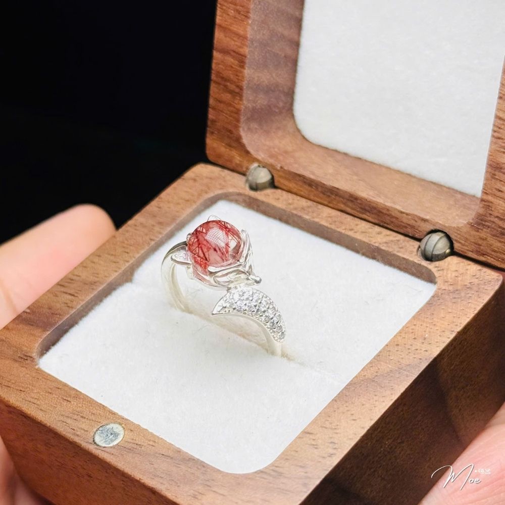 N168 - Nhẫn bạc hồ ly mix đá phong thủy các loại