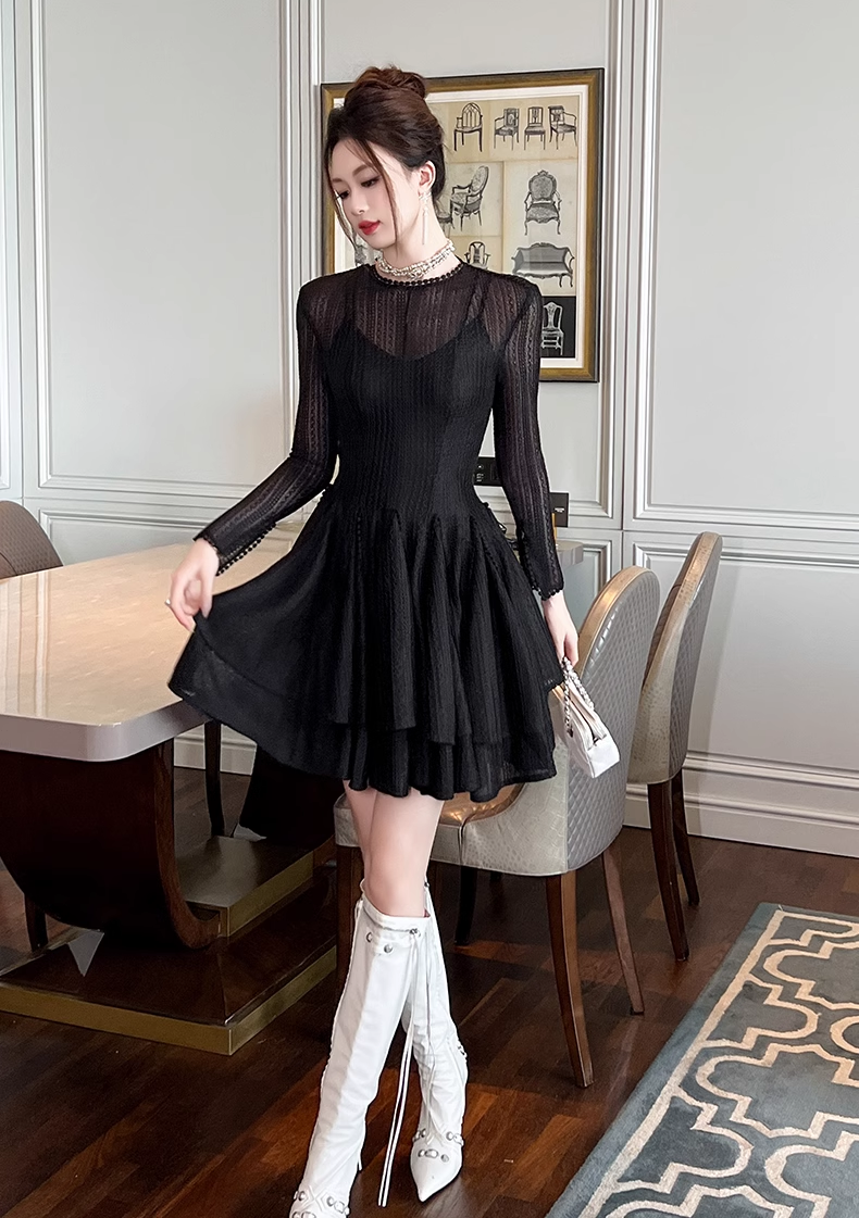 15322-Đầm ren  tay dài xếp tầng ( ren chỉ, lót)_thumbnail_1