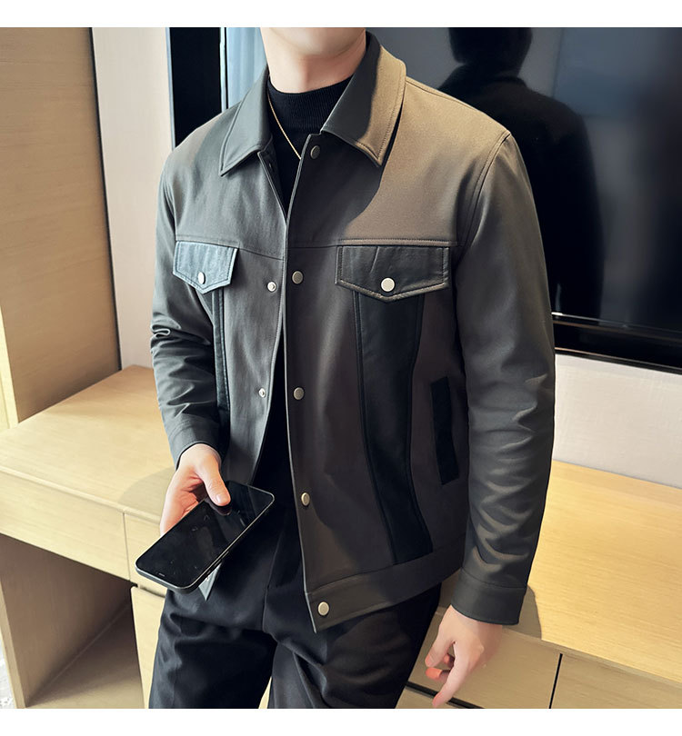 PA15 – Áo jacket nam thu đông ve áo PU khâu, phong cách Hàn Quốc_thumbnail_2