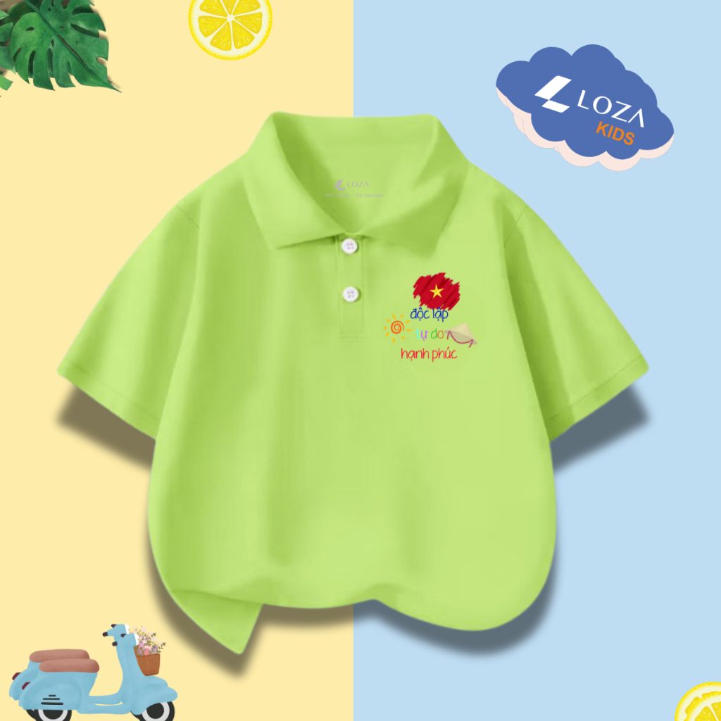 Áo Polo trẻ em  in hình cờ đỏ sao vàng Việt Nam - Loza Kids PL002_thumbnail_11