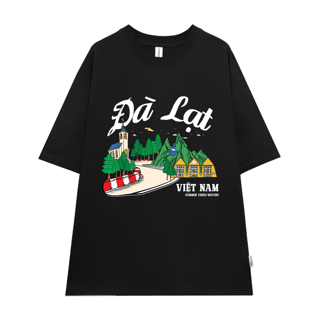 Áo thun du lịch Đà Lạt ATD1263 Miucho vải cotton thoáng mát in mix_thumbnail_9