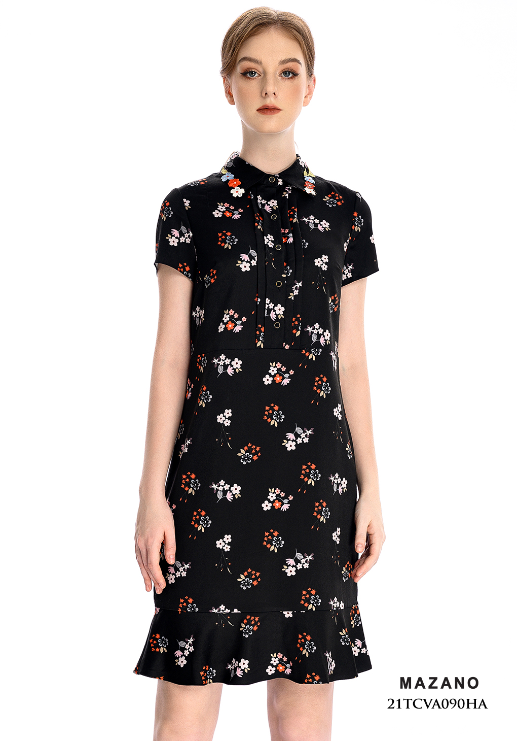 Váy sơ mi suông nền đen họa tiết suông chân bèo_thumbnail_3