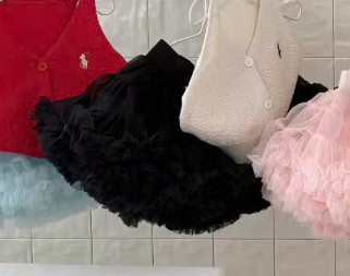 (E221) Chân váy tutu xòe bồng màu đen hãng 11