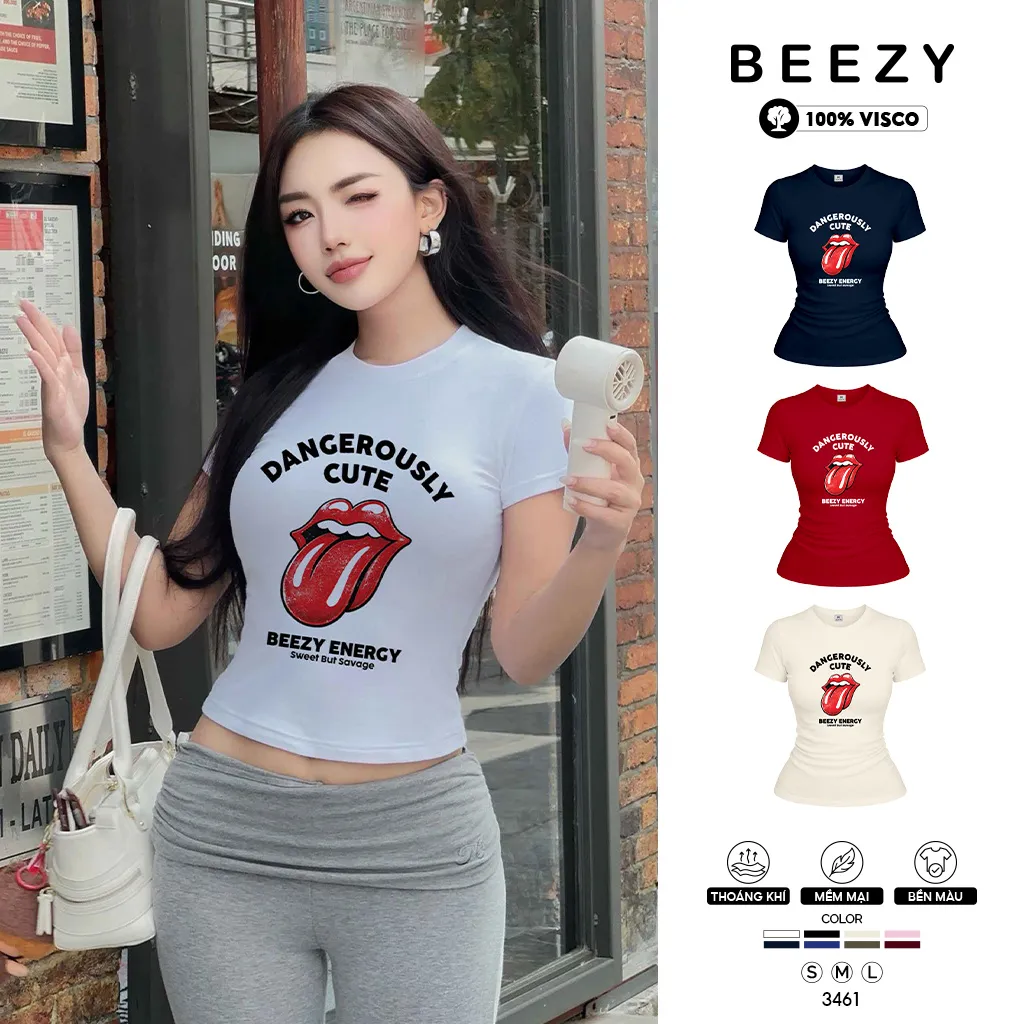 Áo baby tee slim fit tôn dáng cá tính Beezy 3461
