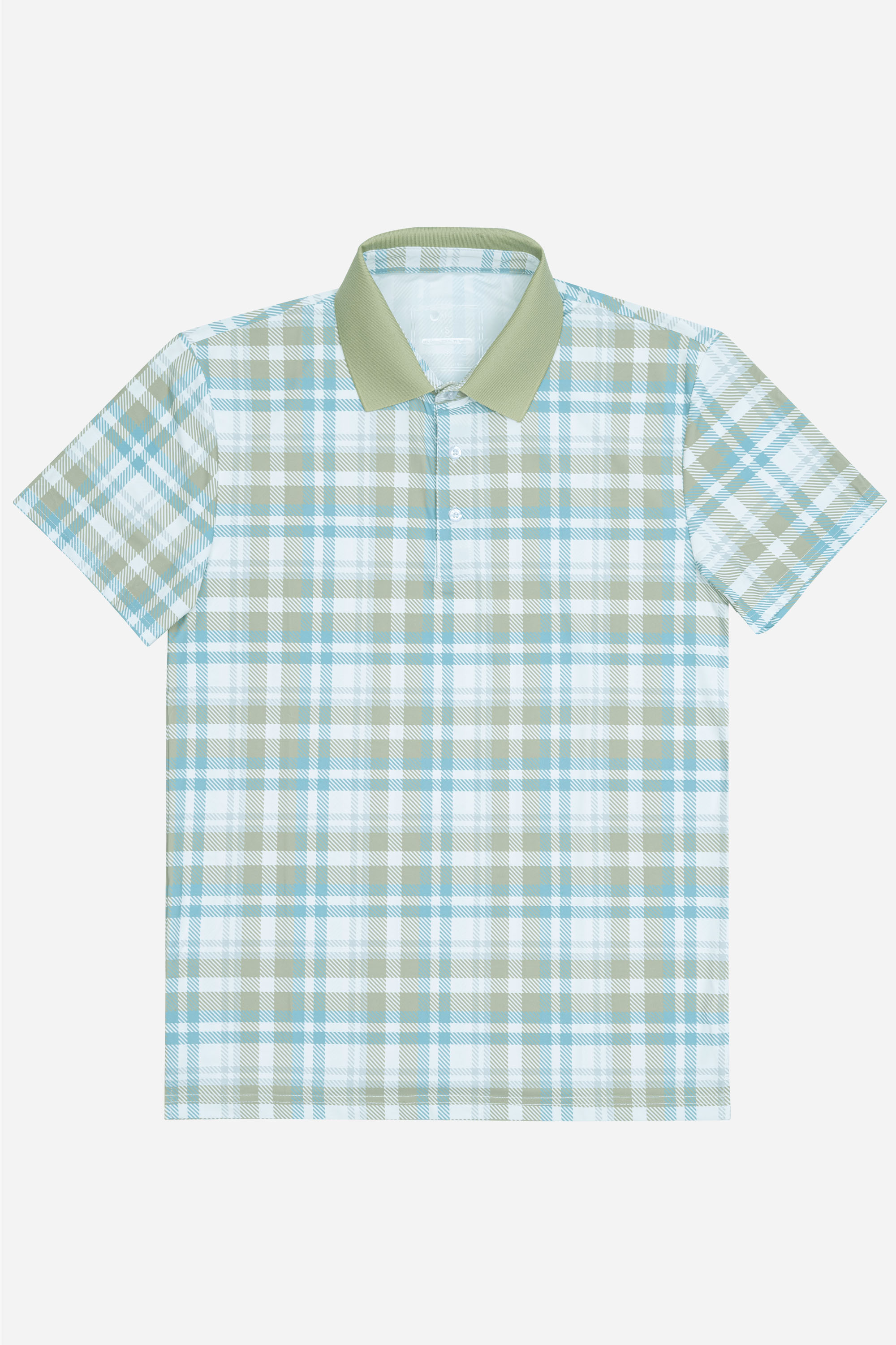 Áo Polo Kẻ Nam Trung Niên ANCHI Chất Liệu Cotton Mĩ Cao Cấp Phom Suông Vạt Ngang Màu Rêu Nhạt