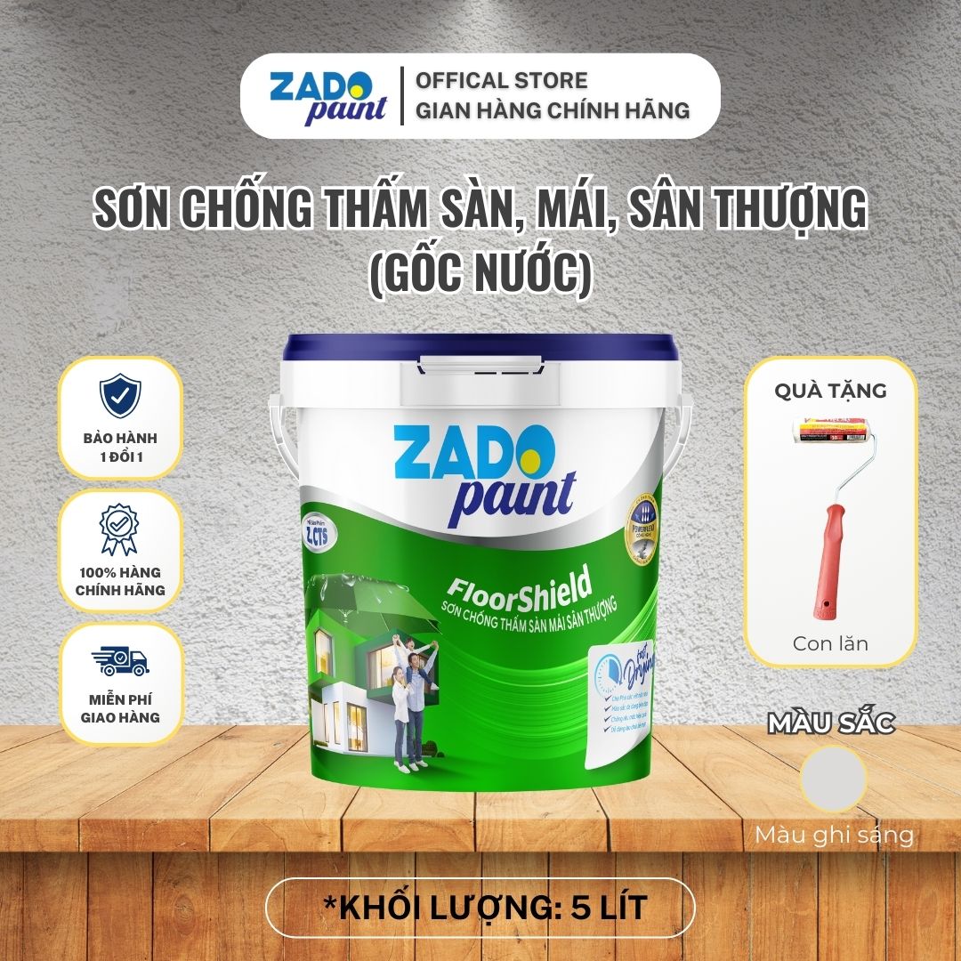 COMBO 2 THÙNG 5L SƠN CHỐNG THẤM SÀN MÁI SÂN THƯỢNG Z CTS