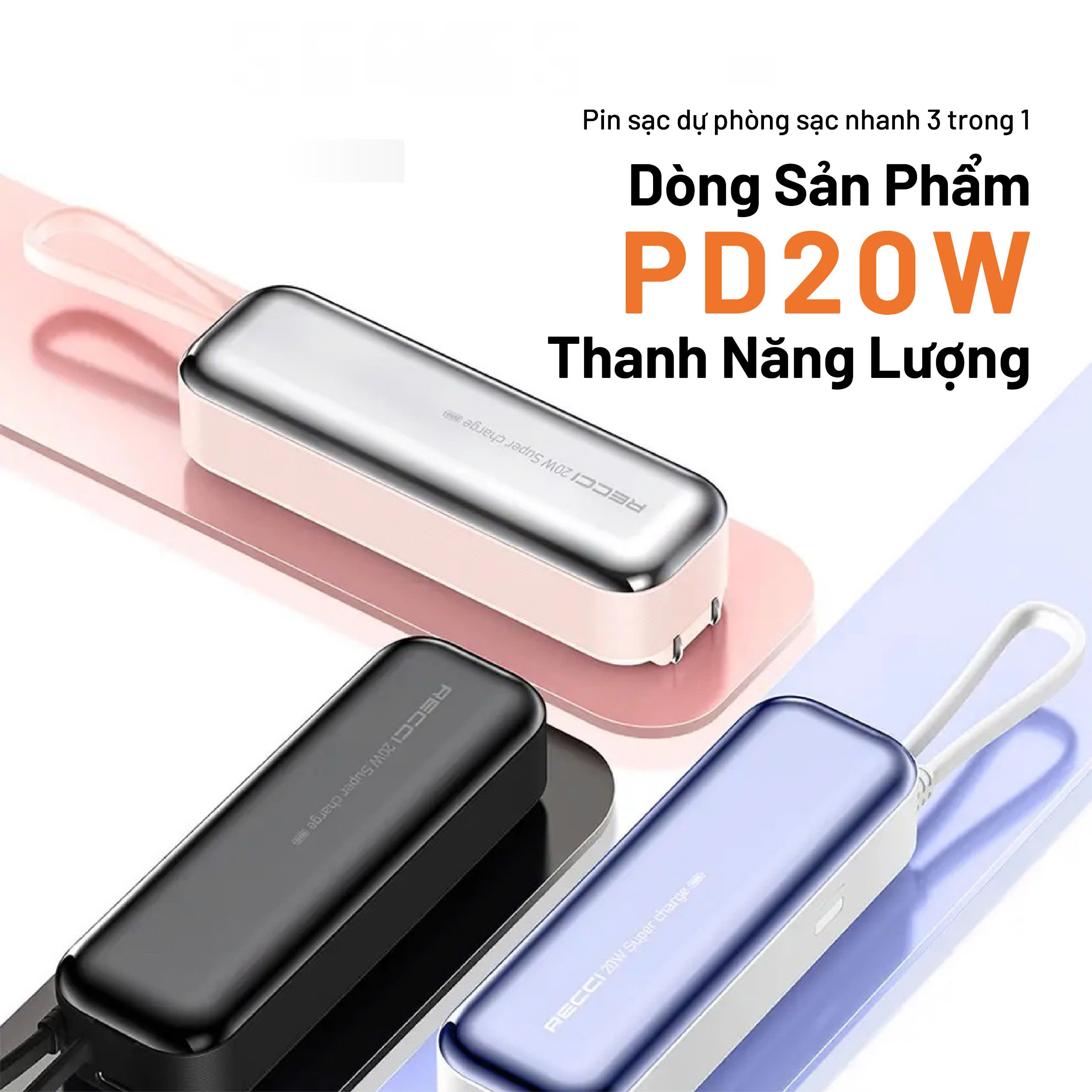 Sạc dự phòng Recci - RPB-A07-BLACK & PINK & WHITE_thumbnail_15