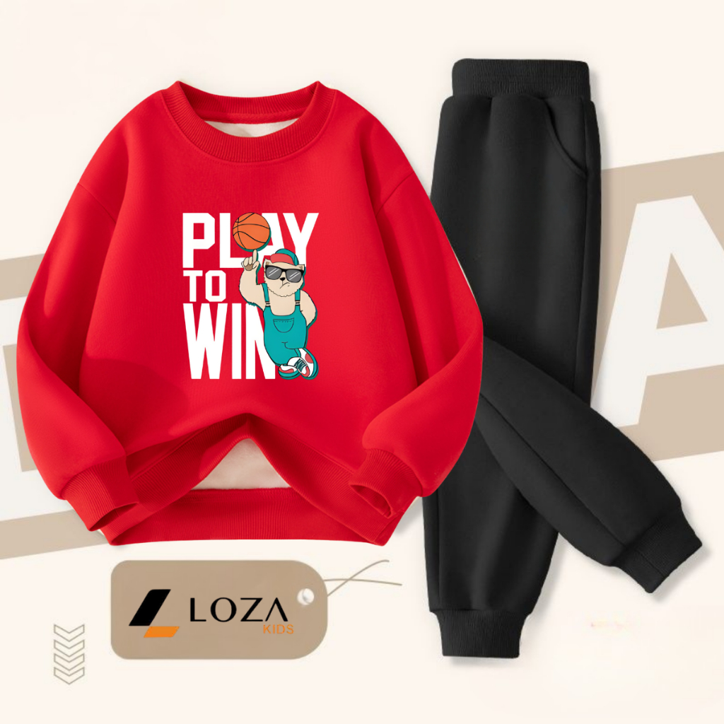 Bộ nỉ bé trai in hình 'Play to win' - Loza Kids BI540_thumbnail_2