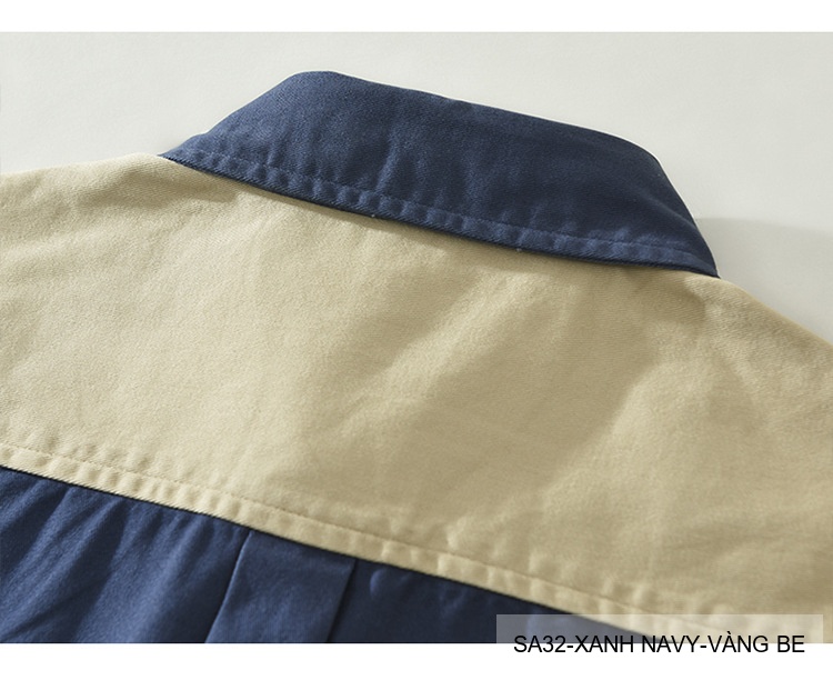 SA32 - Áo sơ mi nam phối màu tay ngắn phong cách Hàn Quốc, chất cotton 100%, dáng lỏng thoải mái_thumbnail_15