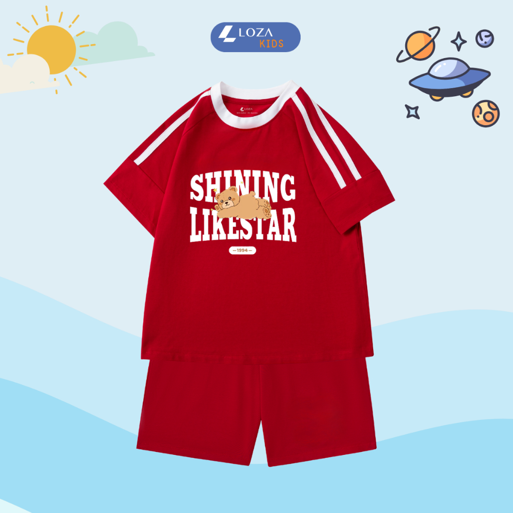 Đồ bộ trẻ em phối viền hình gấu - Loza Kids BF256_thumbnail_3