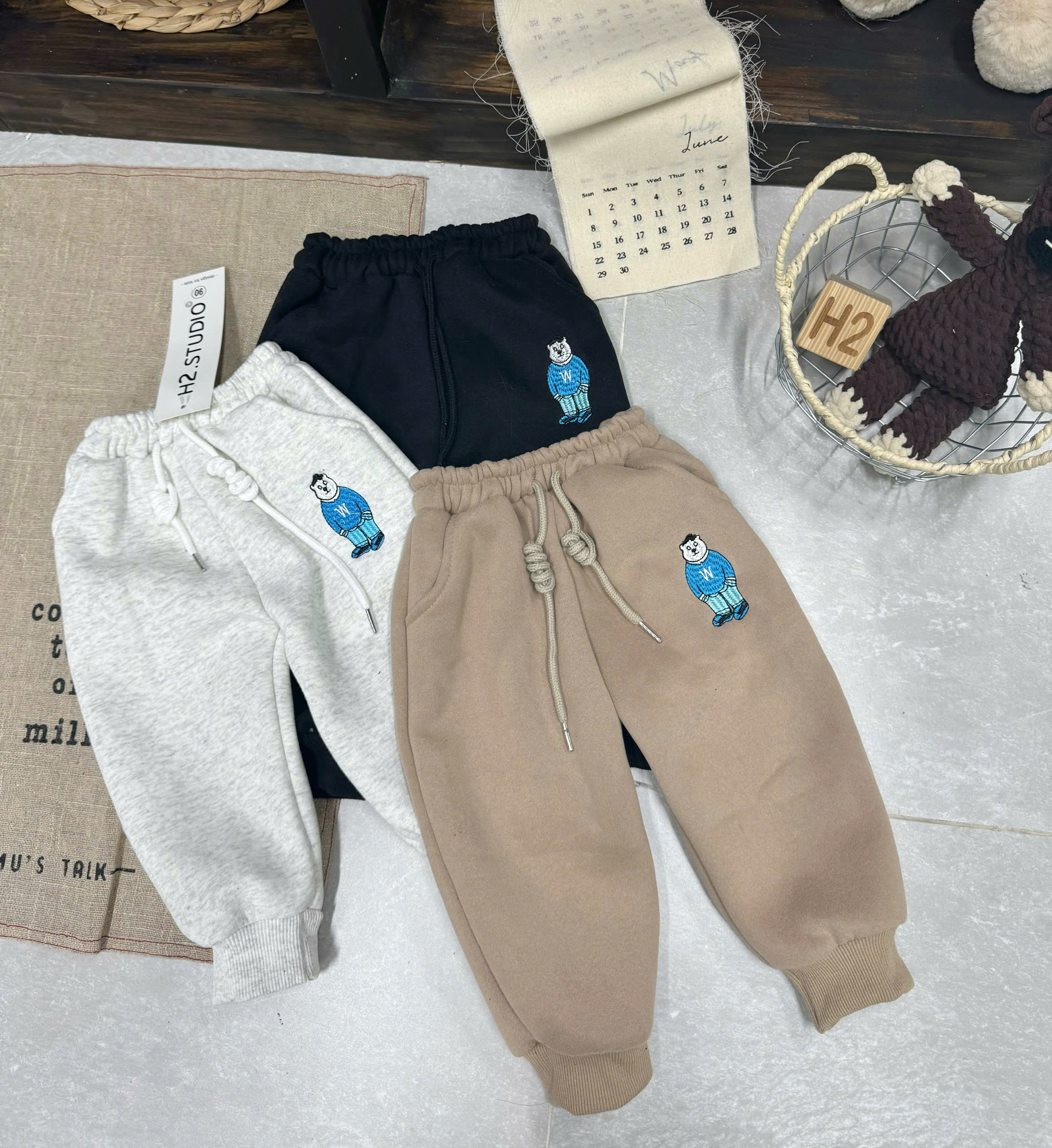 Q94 SET 3 QUẦN DÀI GẤU W ÁO XANH- A107.79