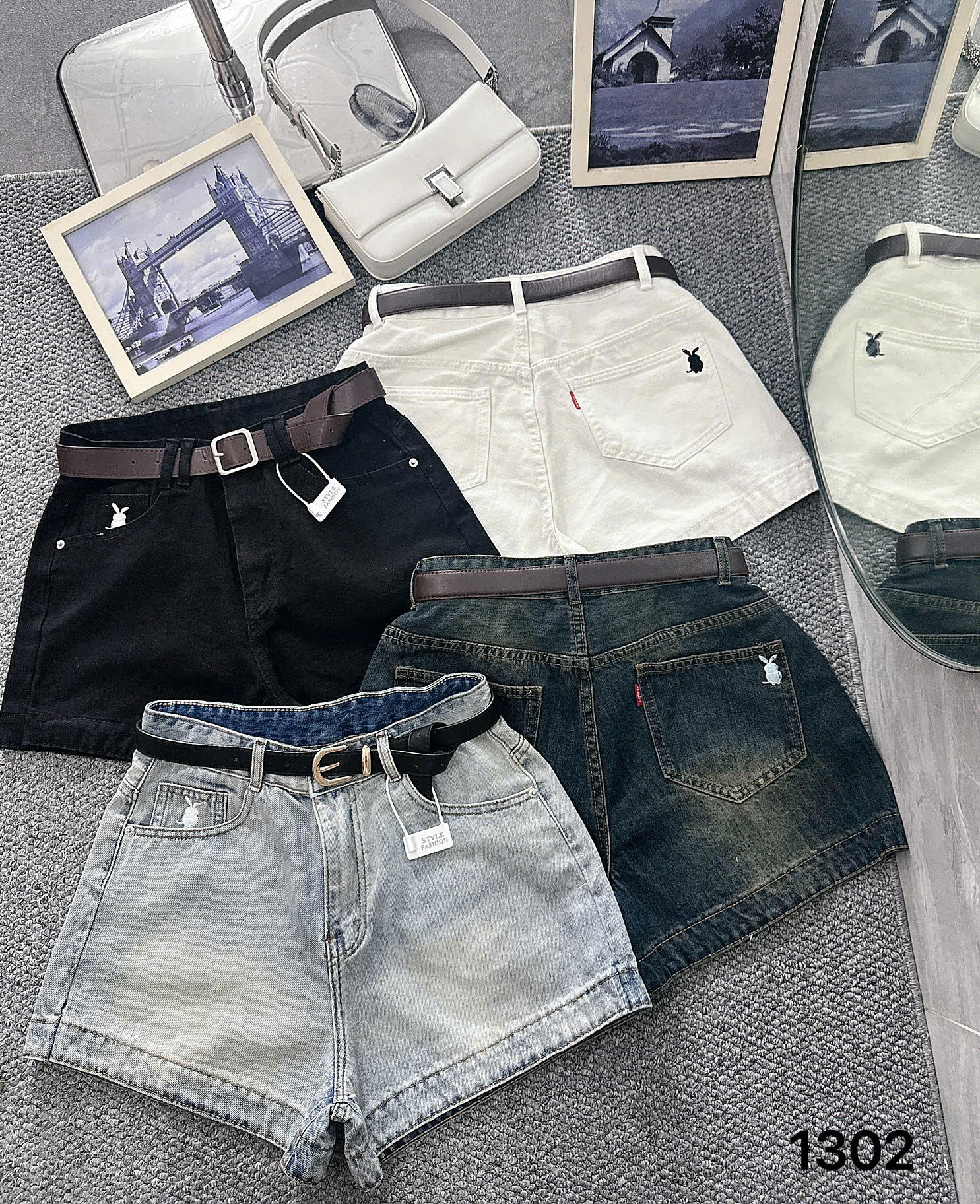 Quần short jean thêu thỏ kiểu bigsize QSJ1302 dành cho nàng béo mập từ 55-90kg_thumbnail_9