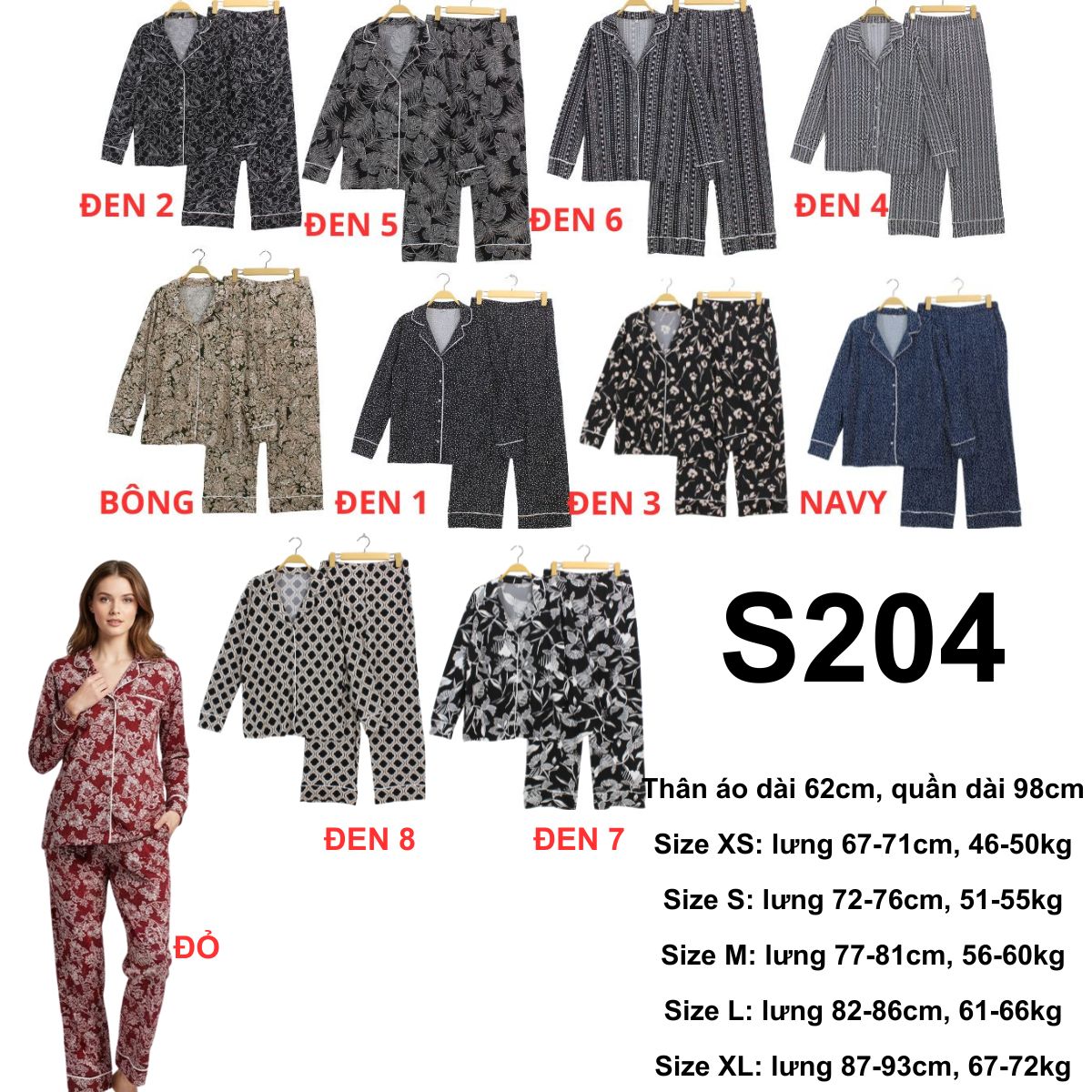 S204 Set bộ Pizama