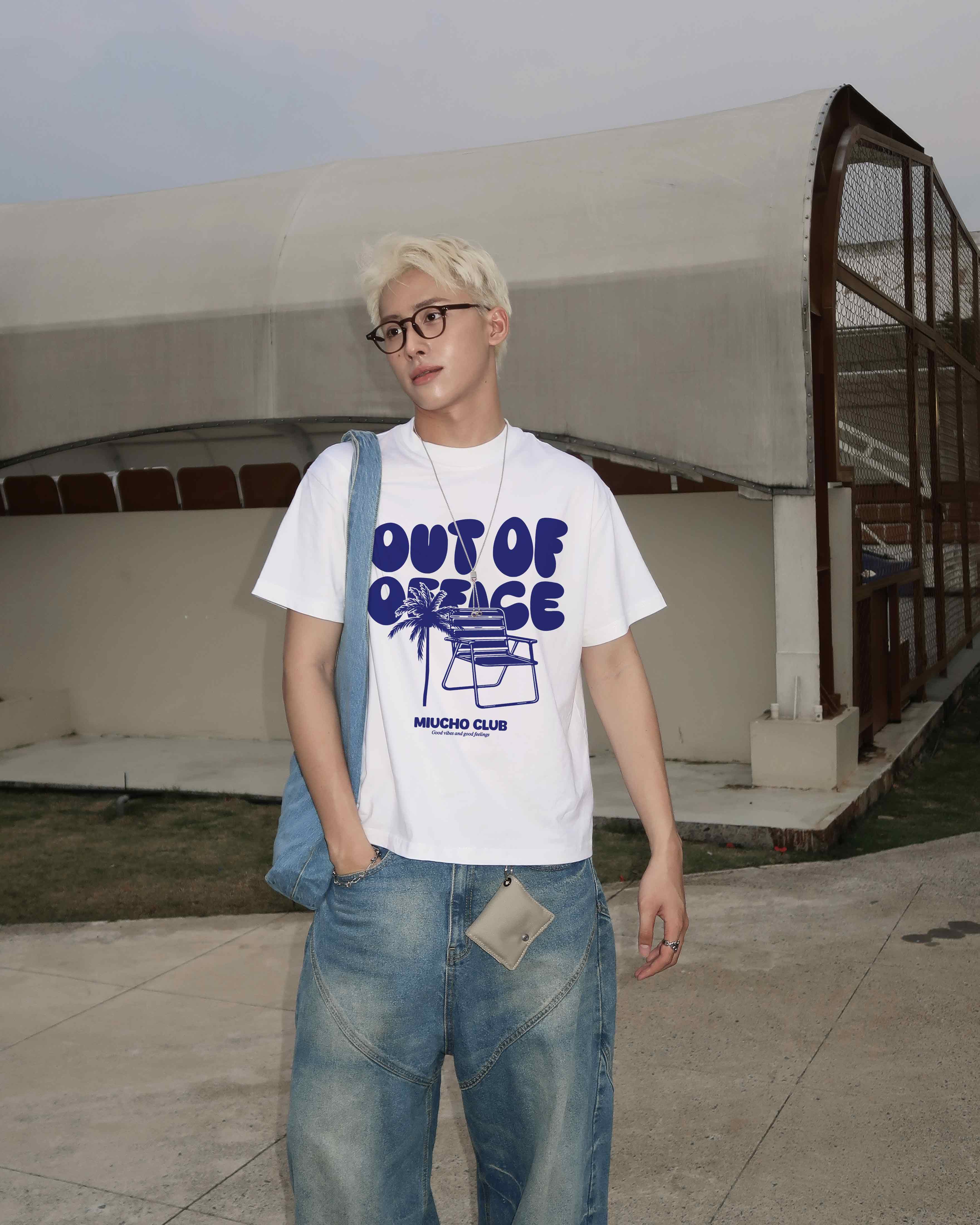 Áo phông local brand form boxy 2143 Miucho Club vải cotton 2c 250gsm cổ tròn in mix_thumbnail_4