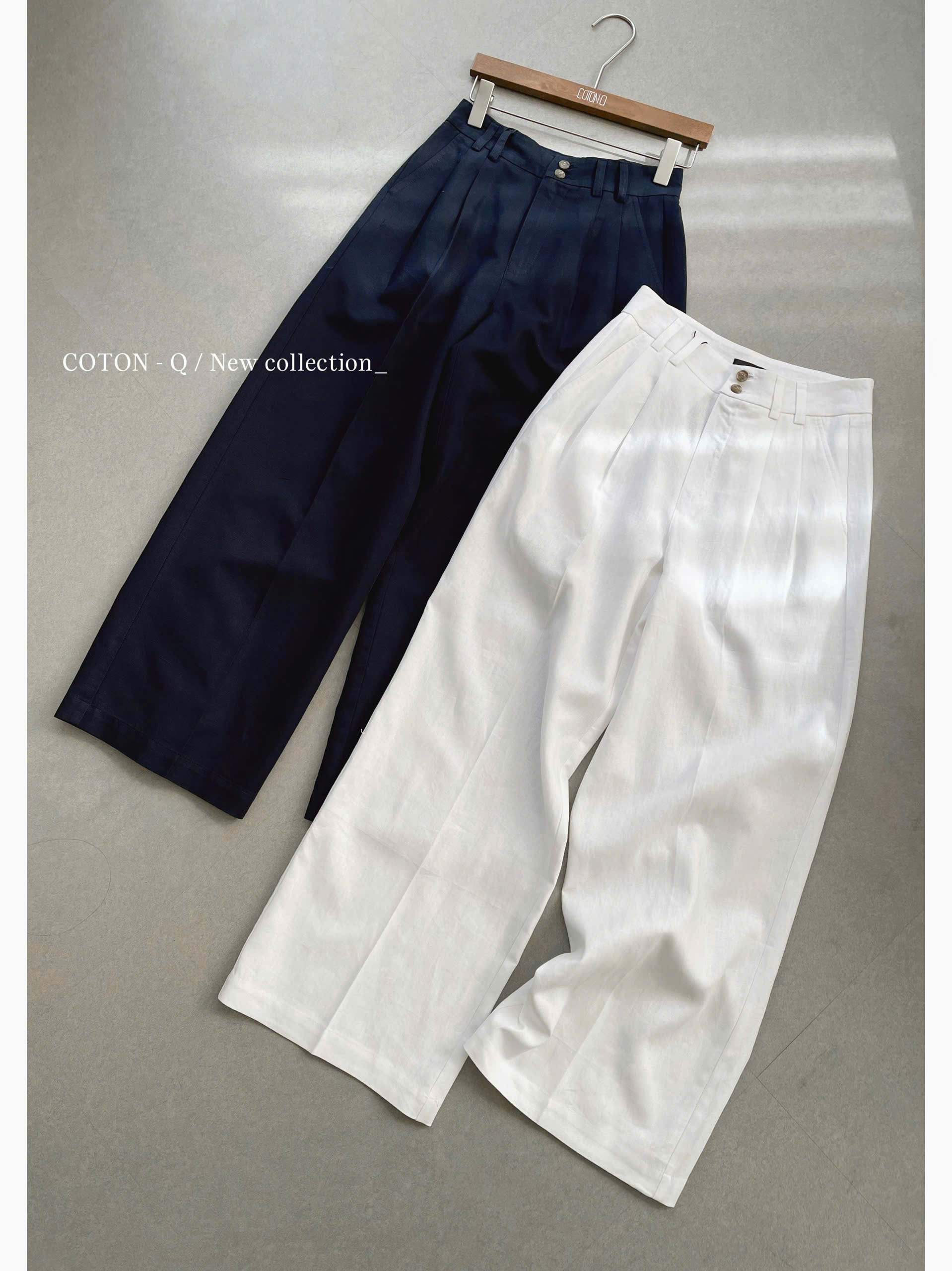 HQ422 - Quần linen 2M ( XANH ĐEN )