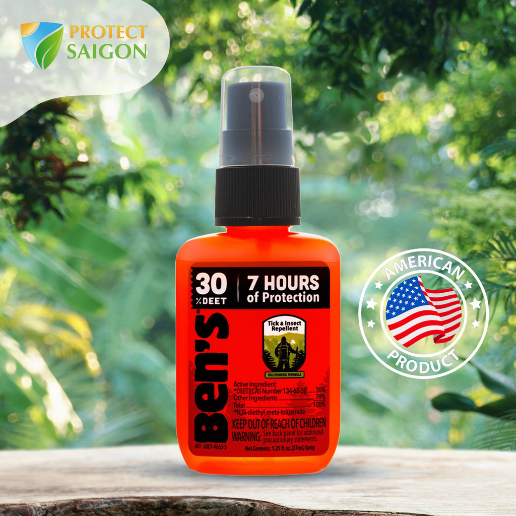 Xịt chống muỗi, chống vắt & côn trùng Ben's 30 (37ml) - Mỹ