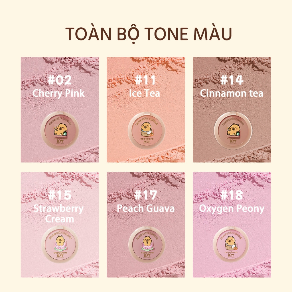 [RMT] Phấn má hồng Romantic Beauty x Puppy / Capybara 3.8g_thumbnail_2