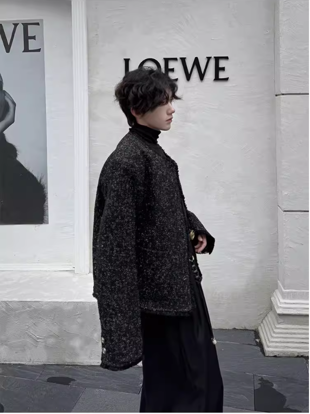 Áo Khoác Tweed Đen Six Sense_thumbnail_5