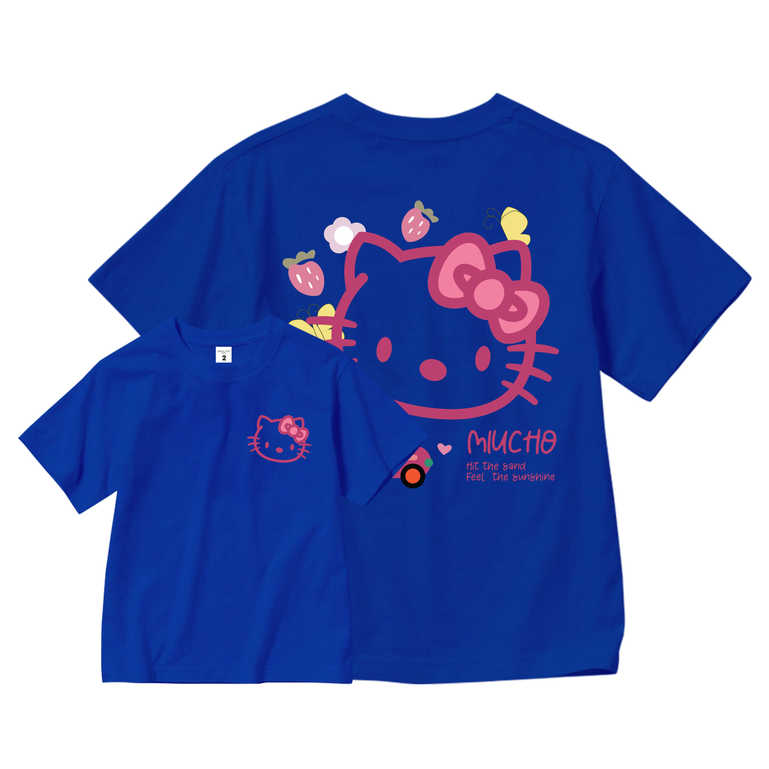 Áo thun cho bé gái form rộng AED1446 Miucho Kid tay ngắn cổ tròn in artwork_thumbnail_9