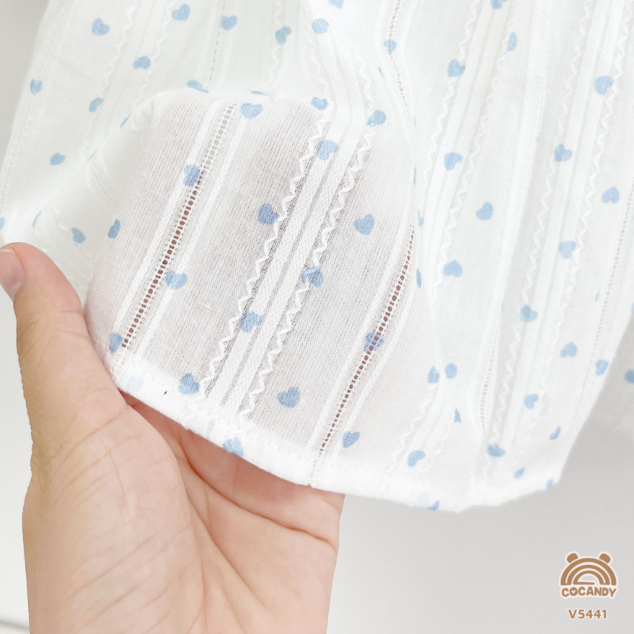 Váy cộc TRẮNG trái tim xanh nơ cổ_thumbnail_4